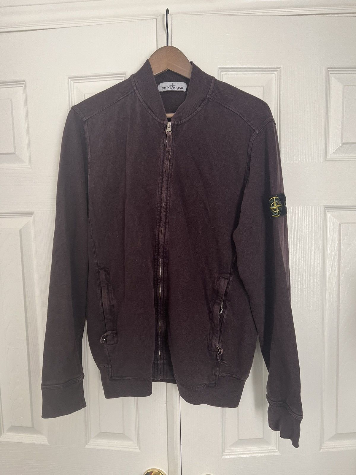 Stone Island Stone island Purple zip up sweater Size US XL / EU 56 / 4 - 1 Thumbnail