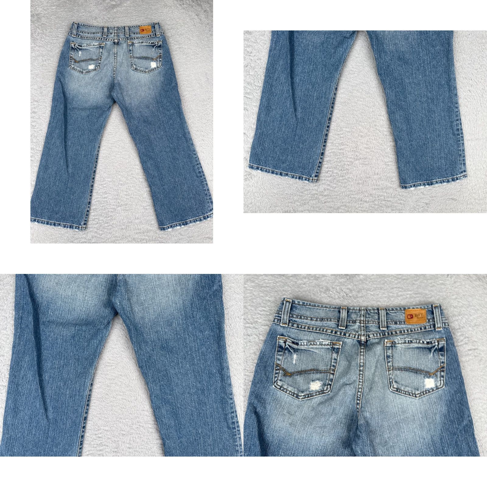 Vintage BKE Jeans Women Capri 27x22 Blue Denim Distressed Low Rise Buckle Model Lucky Brand Womens Jeans 27 Size 27" / US 4 / IT 40 - 10 Thumbnail
