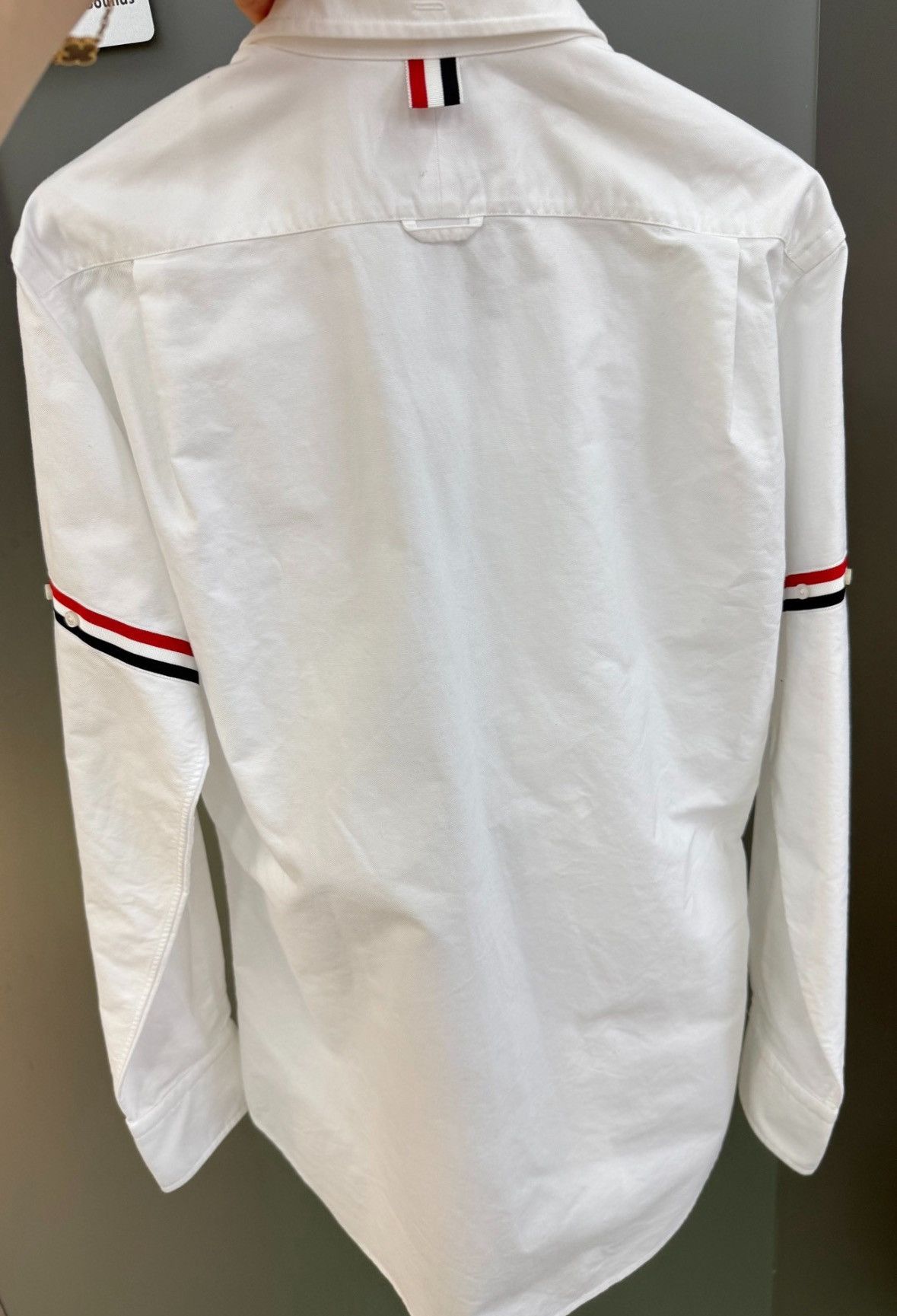Thom Browne Thom browne White long-sleeved poplin shirt 2504-Nextarrow Size US M / EU 48-50 / 2 - 2 Thumbnail