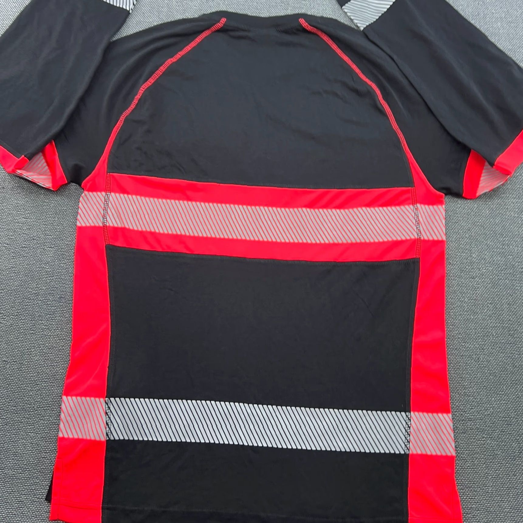 Vintage Blaklader Shirt Mens M Hi-Vis Long Sleeved EN ISO 20471 Class 1 Work Black Red Size US M / EU 48-50 / 2 - 4 Thumbnail