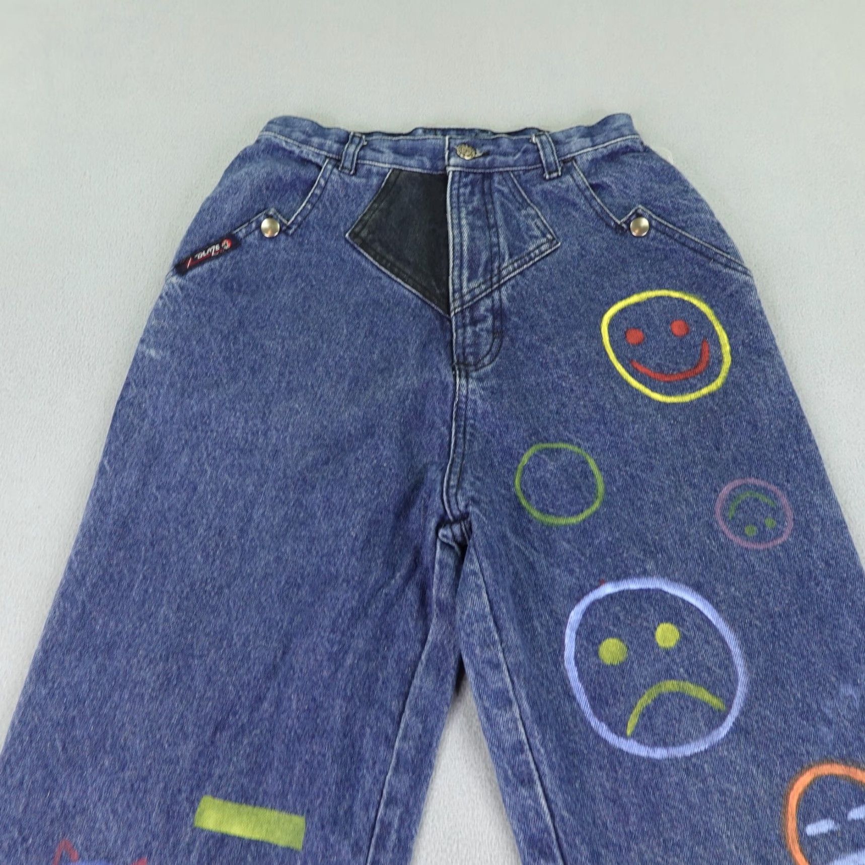 Vintage VINTAGE Blaze Jeans Womens 8 Blue Denim 9/28 High Waist Cowboy Southwestern Western Regular Straight Pockets Button Zip Size 24" / US 00 / IT 34 - 2 Thumbnail