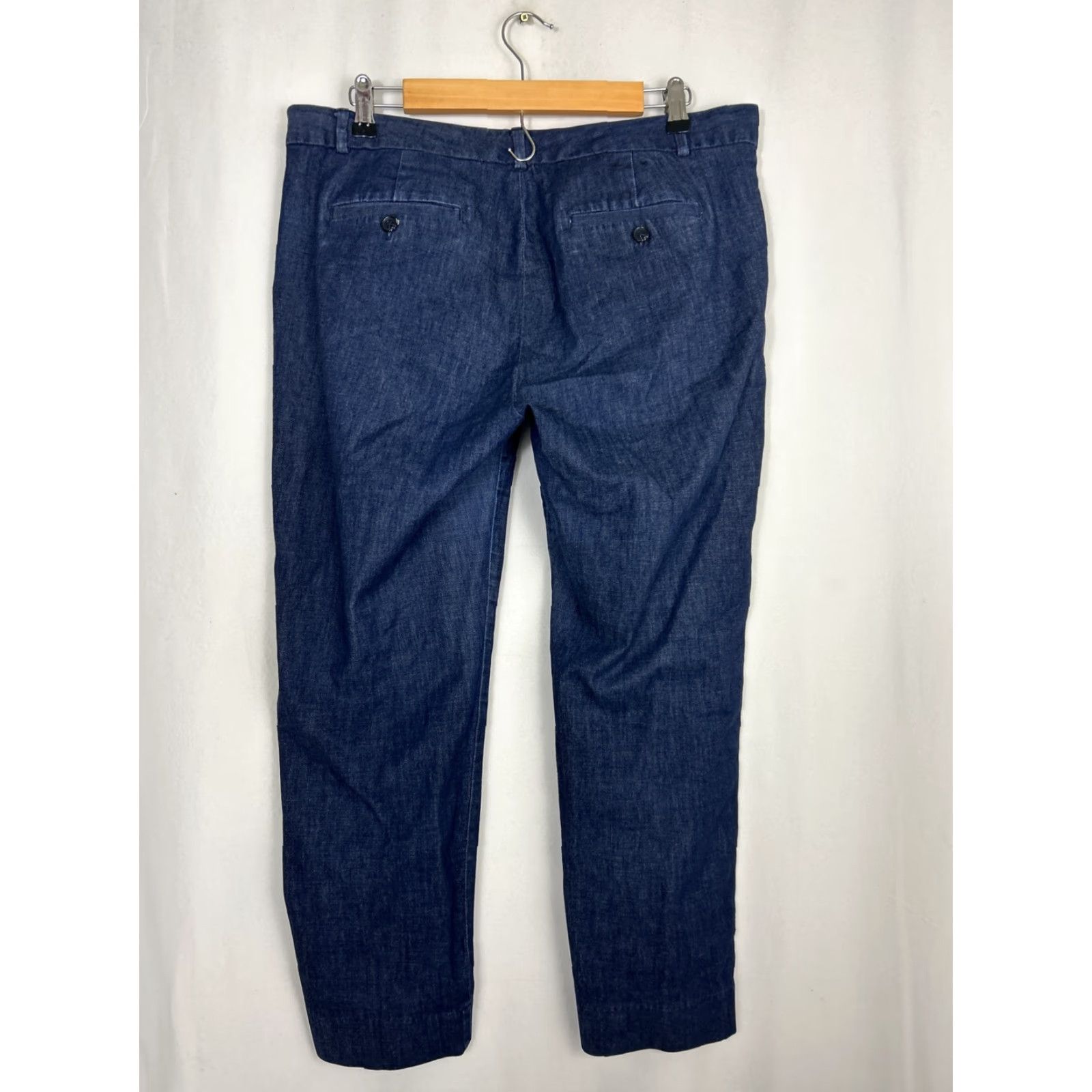 Banana Republic Banana Republic Avery Pants Denim Blue Chino 36 Regular 36x27 Womens Polyester Cotton Blend Jeans Denim N/A Size 25" / US 0 / IT 36 - 7 Thumbnail