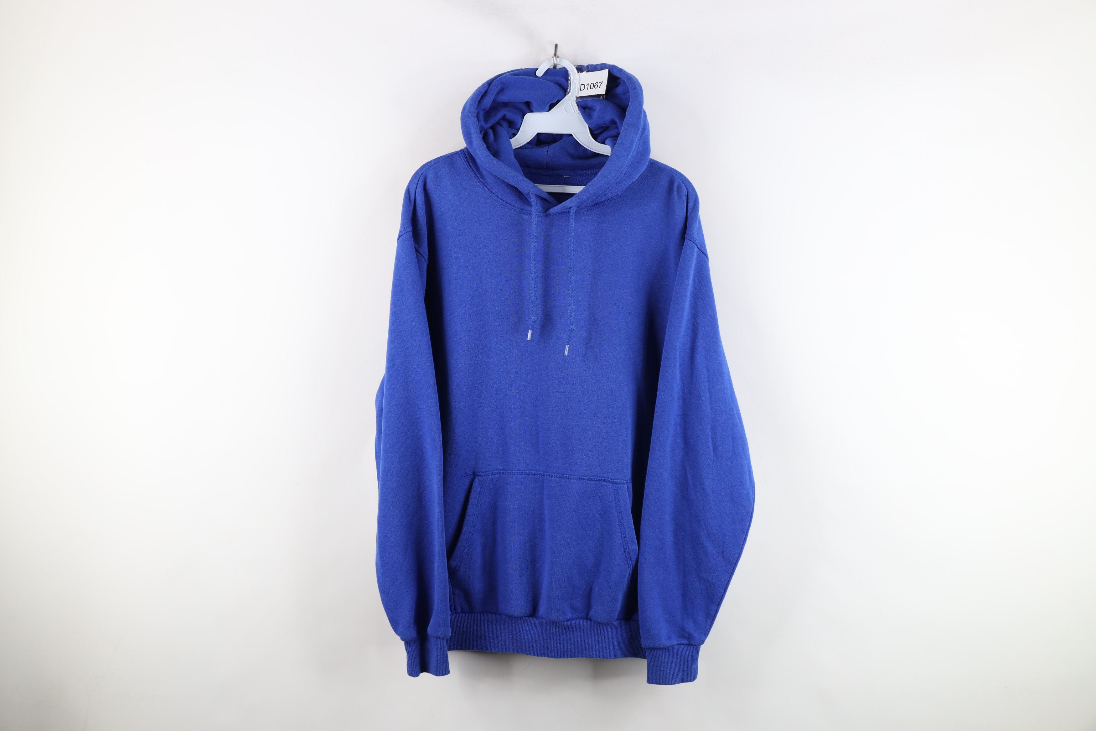 Vintage Vintage 90s Y2K Streetwear Hoodie Sweatshirt Royal Blue Size US M / EU 48-50 / 2 - 1 Thumbnail