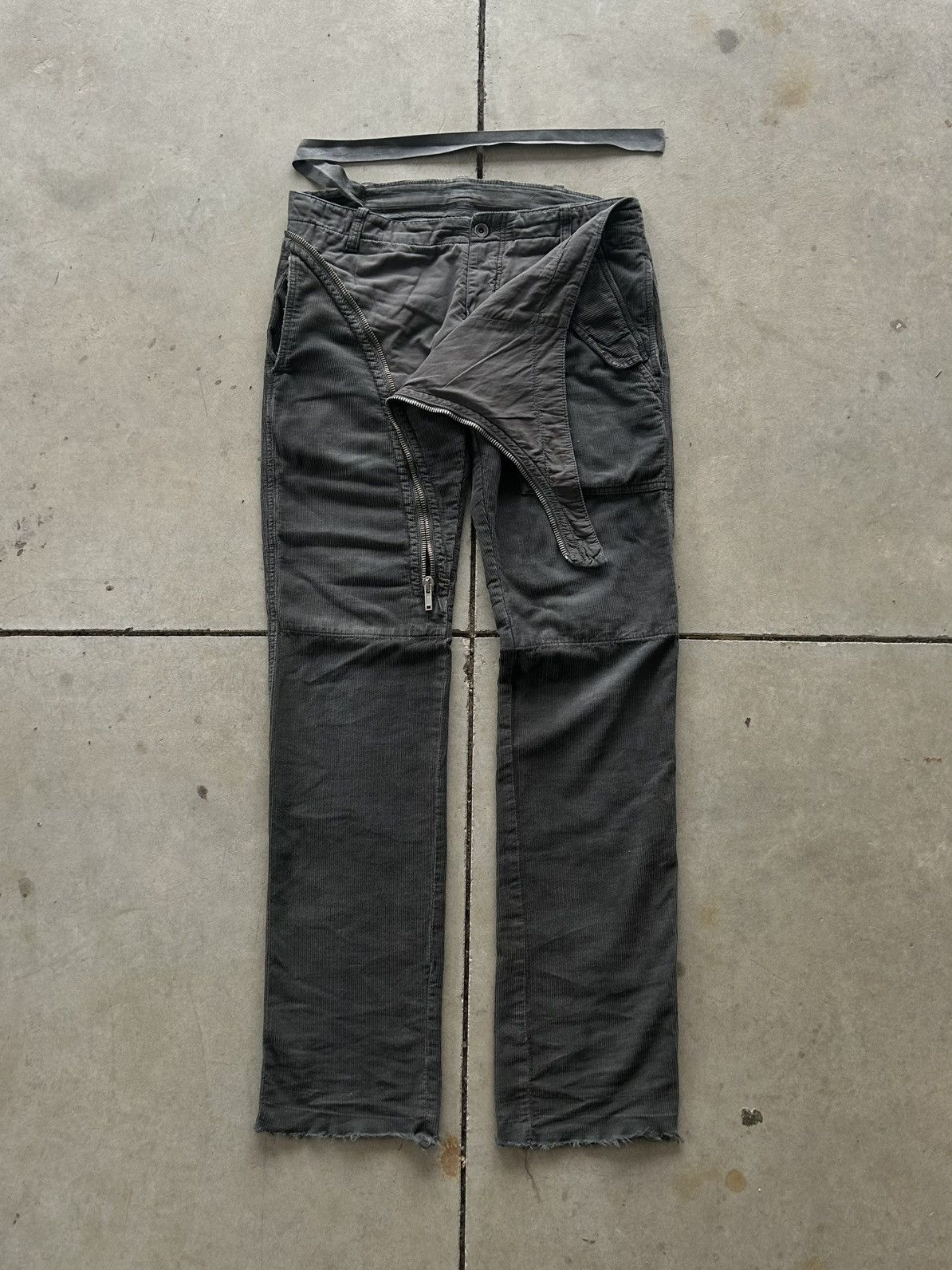 Rick Owens FW08 “Stag” double layer aircut pants Size US 30 / EU 46 - 1 Thumbnail