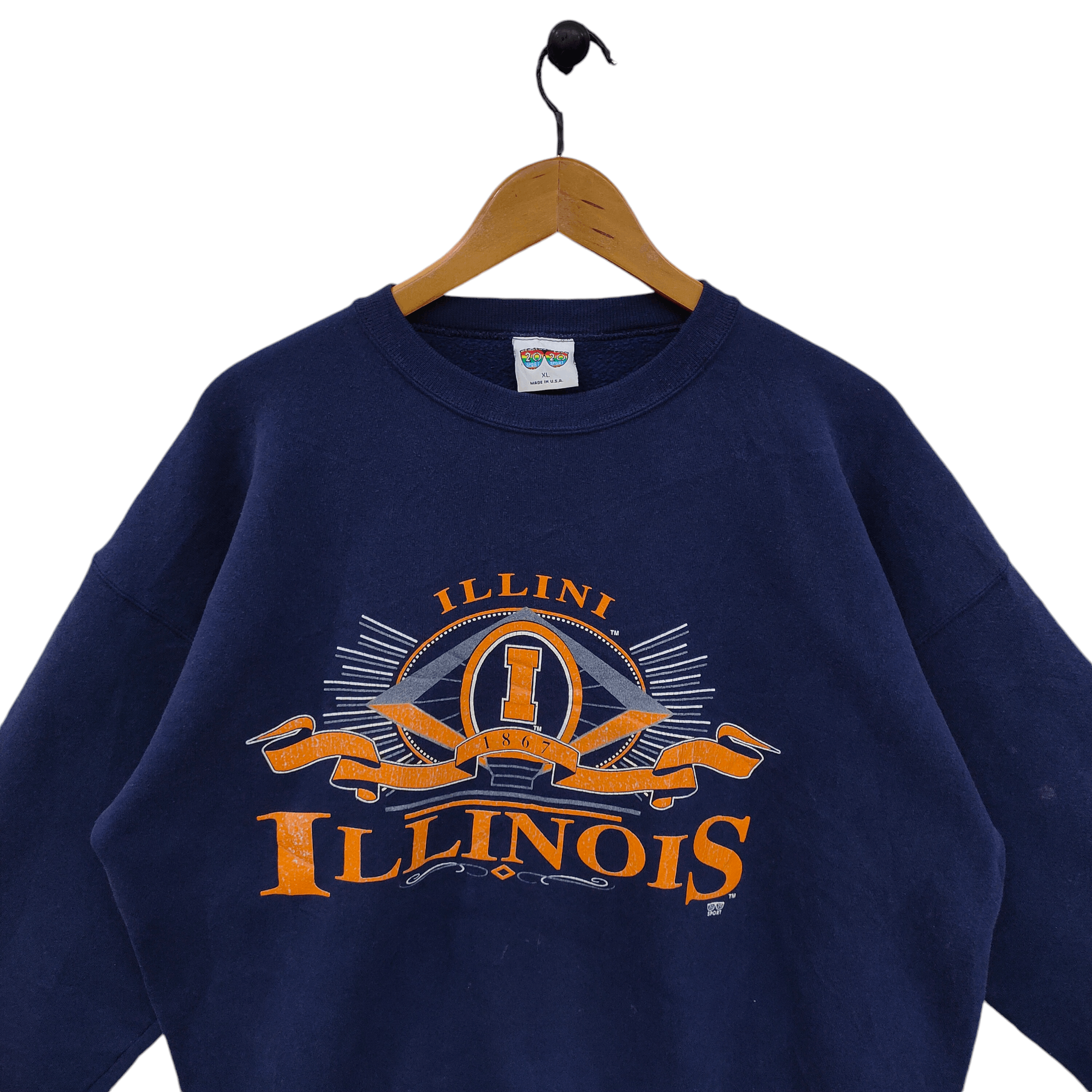 Vintage Vintage 90s Illinois Crewneck Sweatshirt Size US XL / EU 56 / 4 - 3 Thumbnail