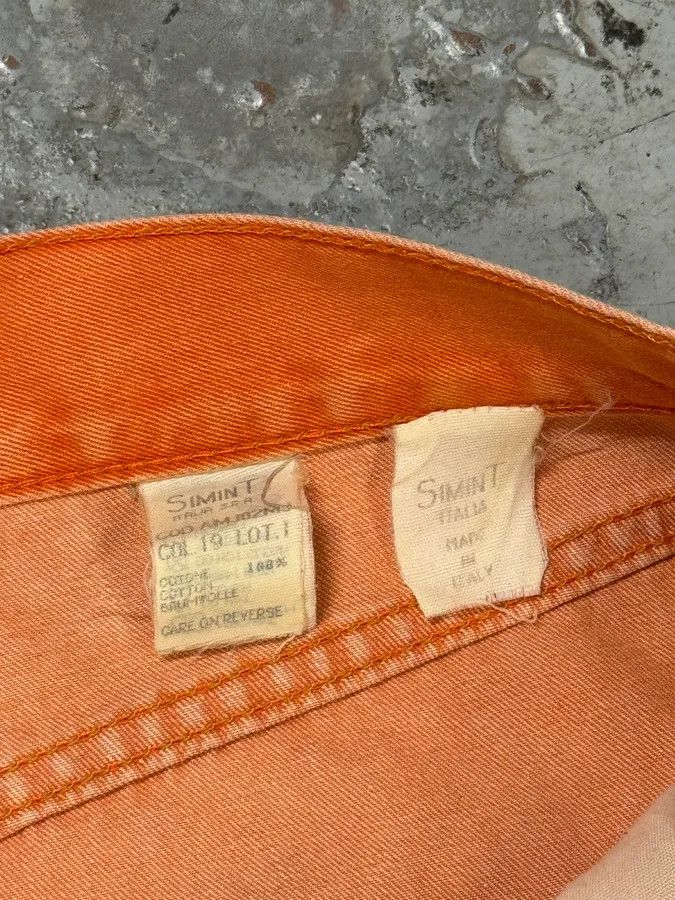 Designer × Moschino × Vintage 1990s Moschino Cozy Straight Orange Pants Size 27" / US 4 / IT 40 - 9 Thumbnail