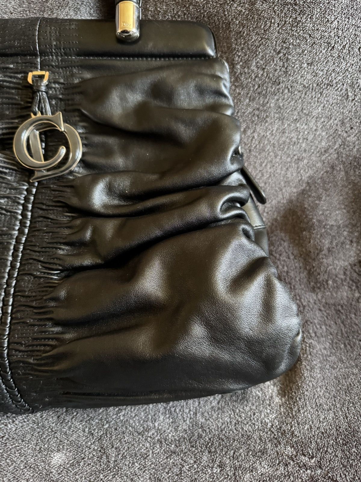 Dior Dior Karenina Black Leather HandBag Size ONE SIZE - 3 Thumbnail