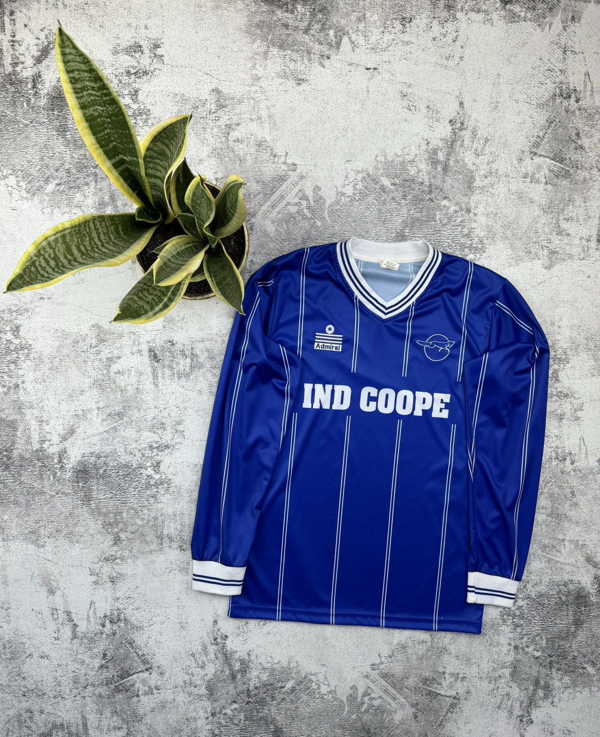 image of Vintage 1984 Leicester Fc Longsleeve Jersey T Shirt in Blue, Men's (Size Medium)