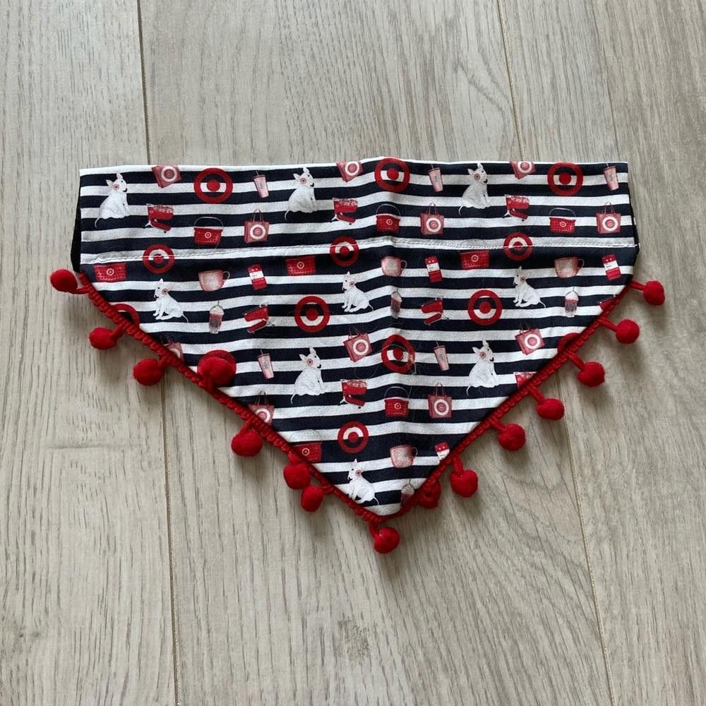 Designer Katelyns Koats Striped Target Shopping Spree Dog Bandana Size ONE SIZE - 1 Thumbnail