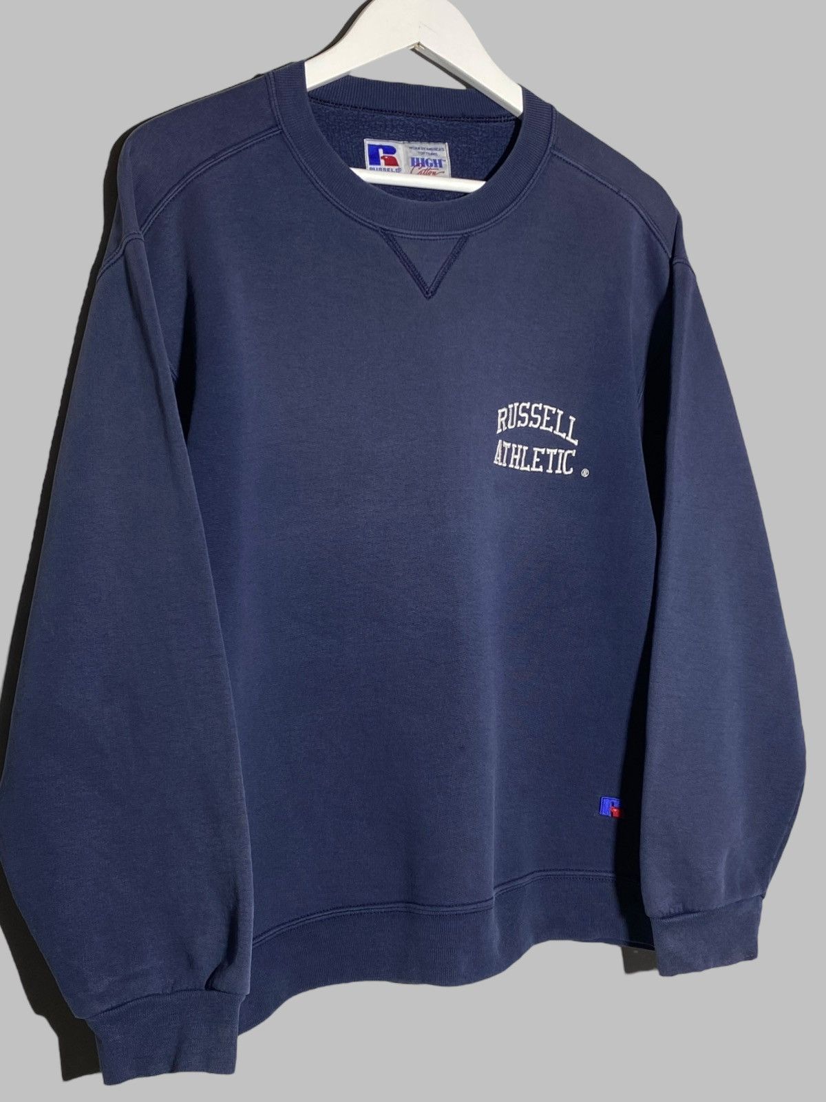 Russell Athletic 🔥 Y2K RUSSELL ATHLETIC FADED SWEATSHIRT BLUE COLLEGE VIBES Size US S / EU 44-46 / 1 - 3 Thumbnail