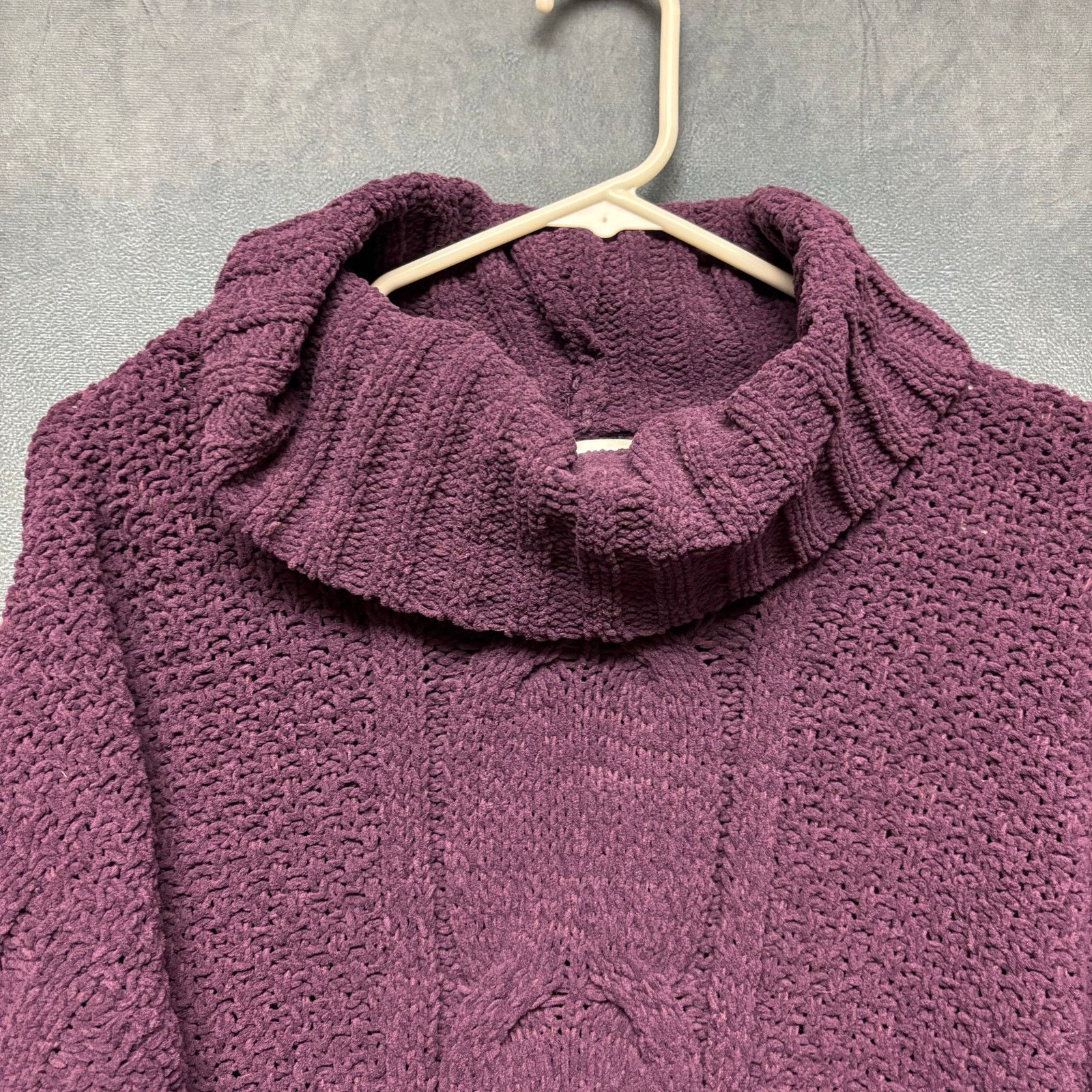 Other Seven7 Sweater Cowl Neck Turtleneck Knit Fisherman Cable Size S / US 4 / IT 40 - 9 Thumbnail