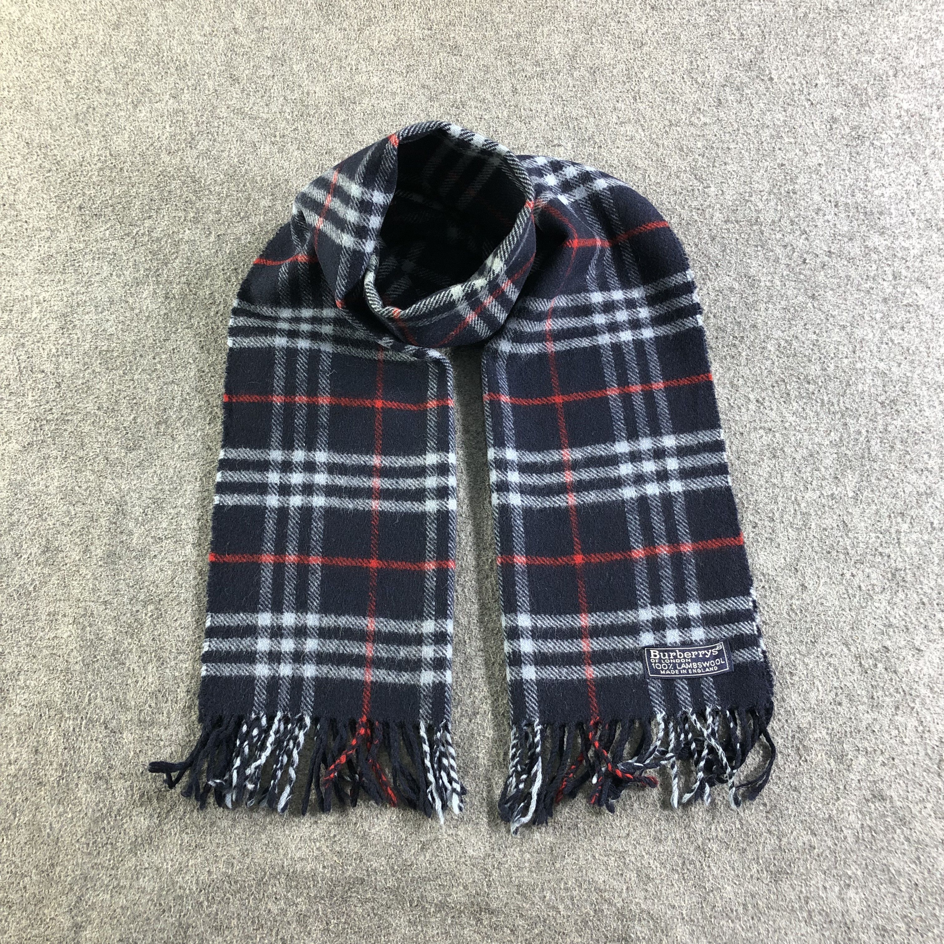 Burberry Burberrys Wool Scarf Muffler Neckwear V2137 Size ONE SIZE - 1 Thumbnail