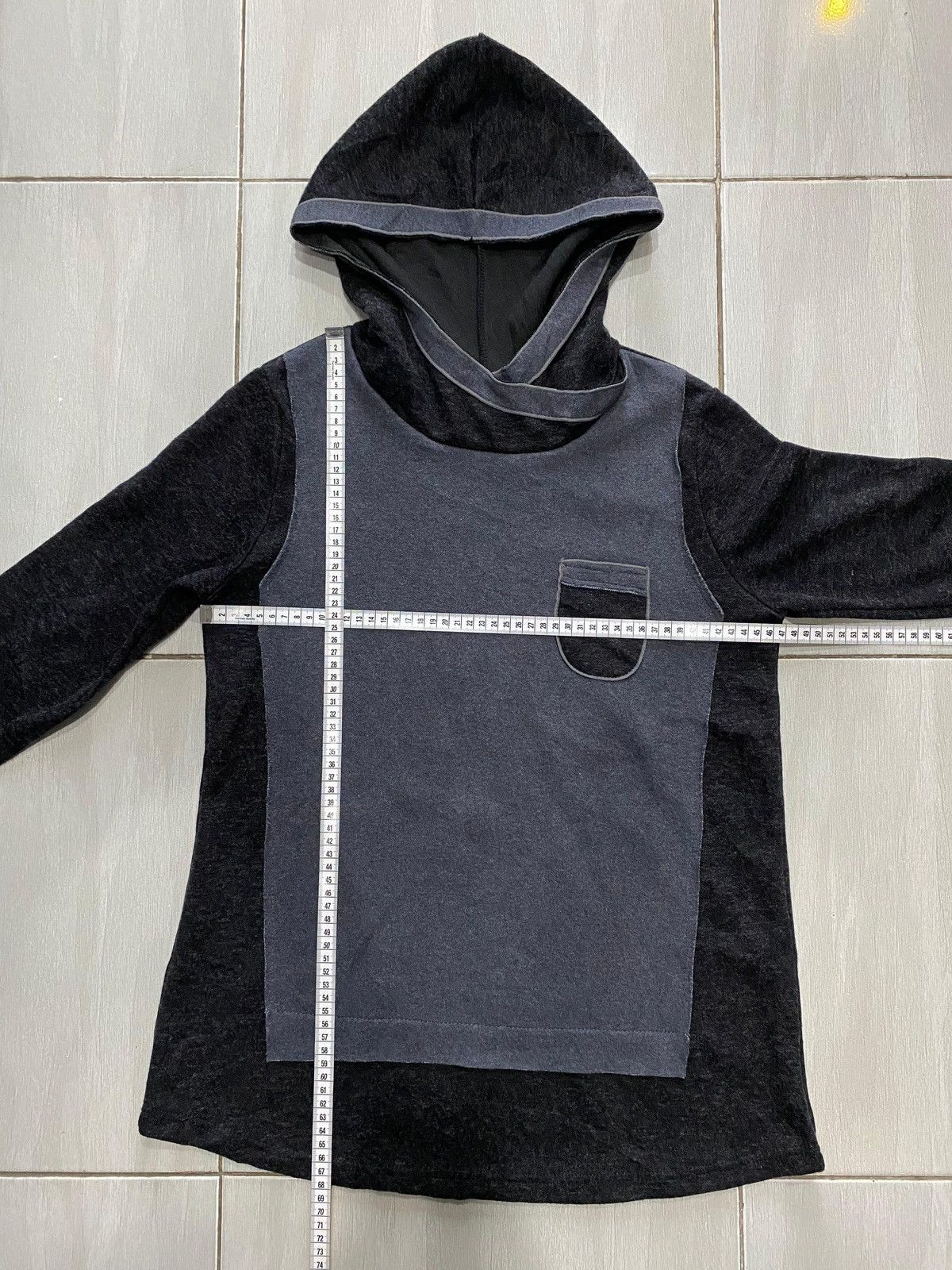If Six Was Nine Japanese Two Tone Panel Hoodie Asymmetrical Collar & Pocket Size US S / EU 44-46 / 1 - 18 Thumbnail