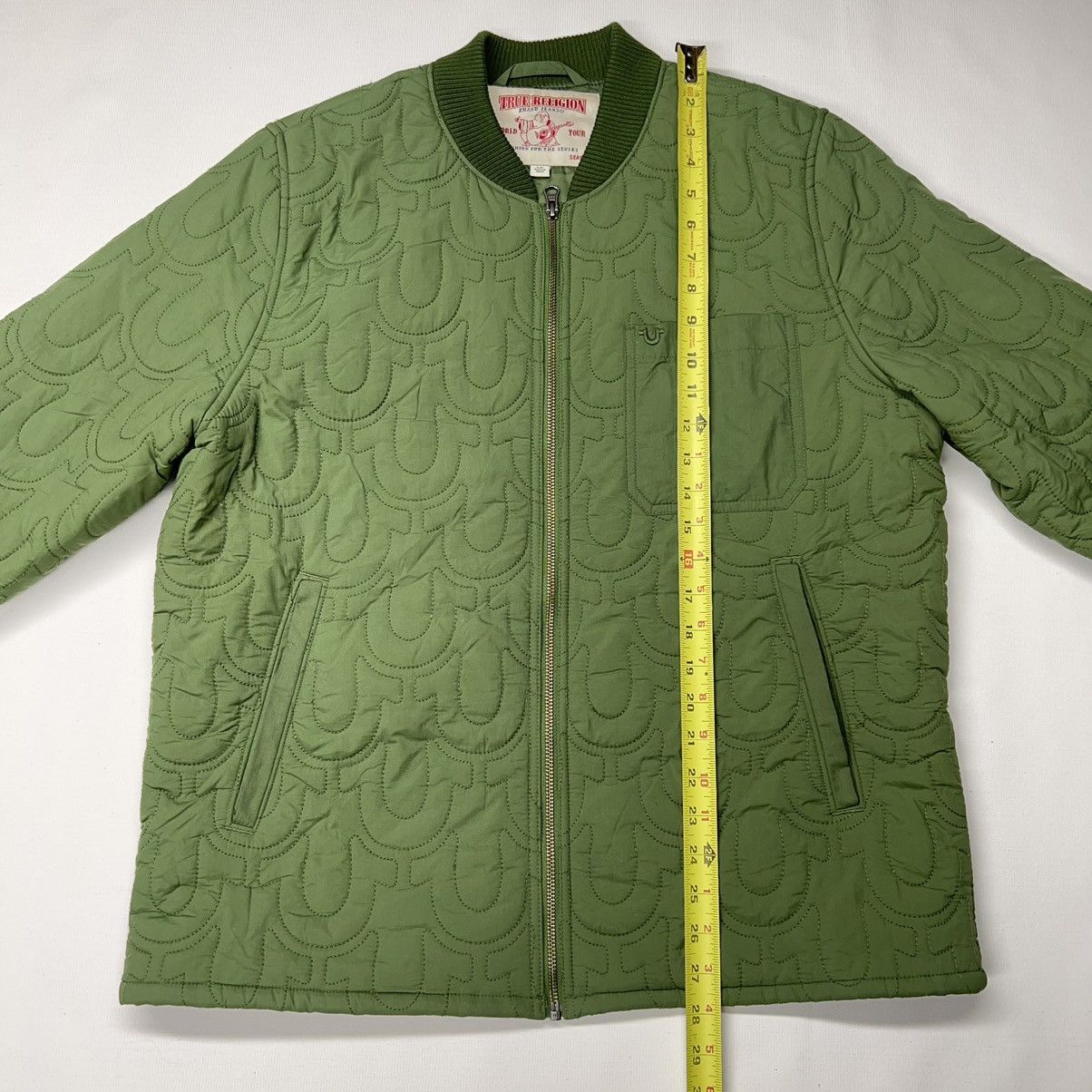 True Religion True Religion Jacket Green Light Bomber Stitch Repeat Logo Size US L / EU 52-54 / 3 - 11 Thumbnail