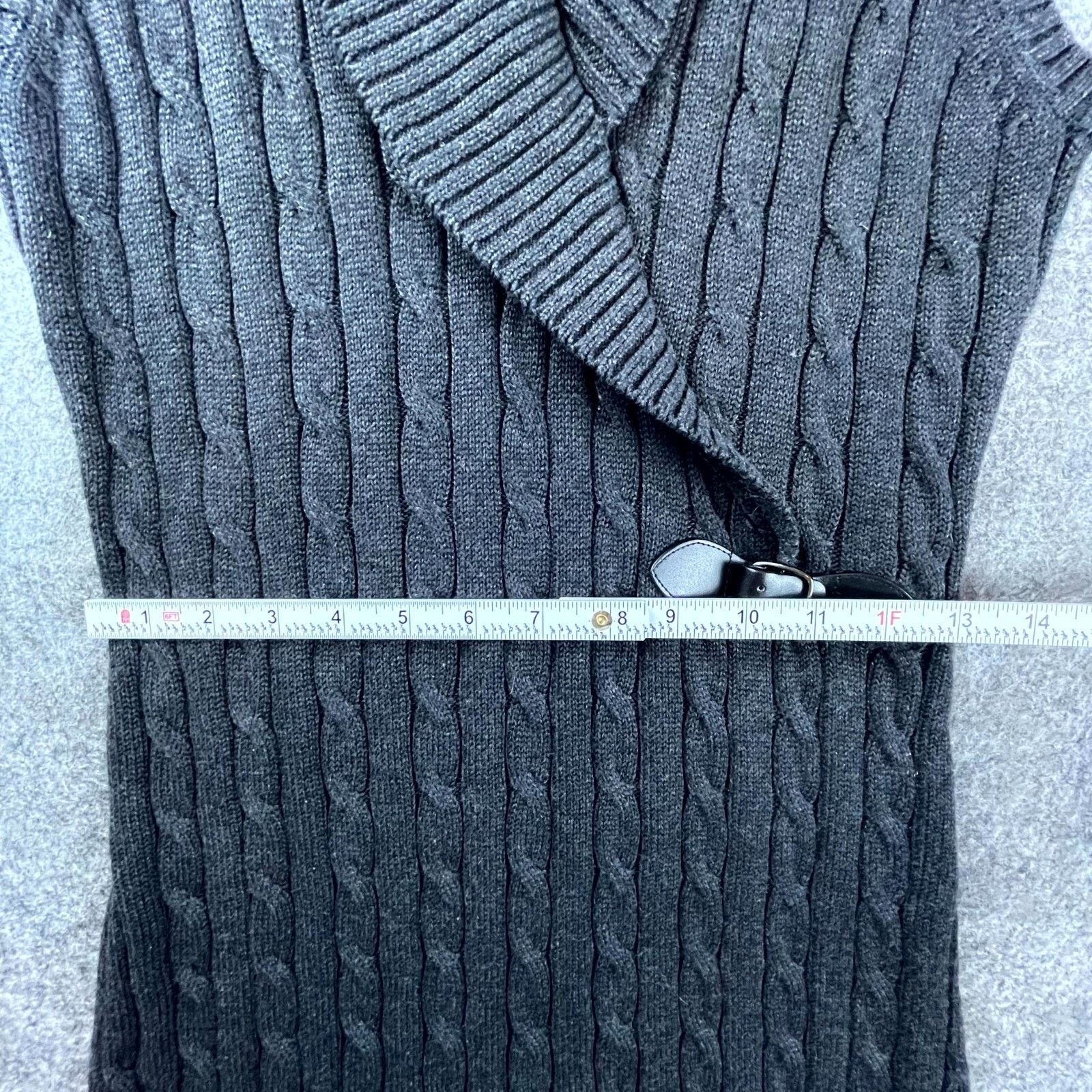 Calvin Klein Calvin Klein Sweater Dress Women Medium Black Cable Knit Size M / US 6-8 / IT 42-44 - 5 Thumbnail