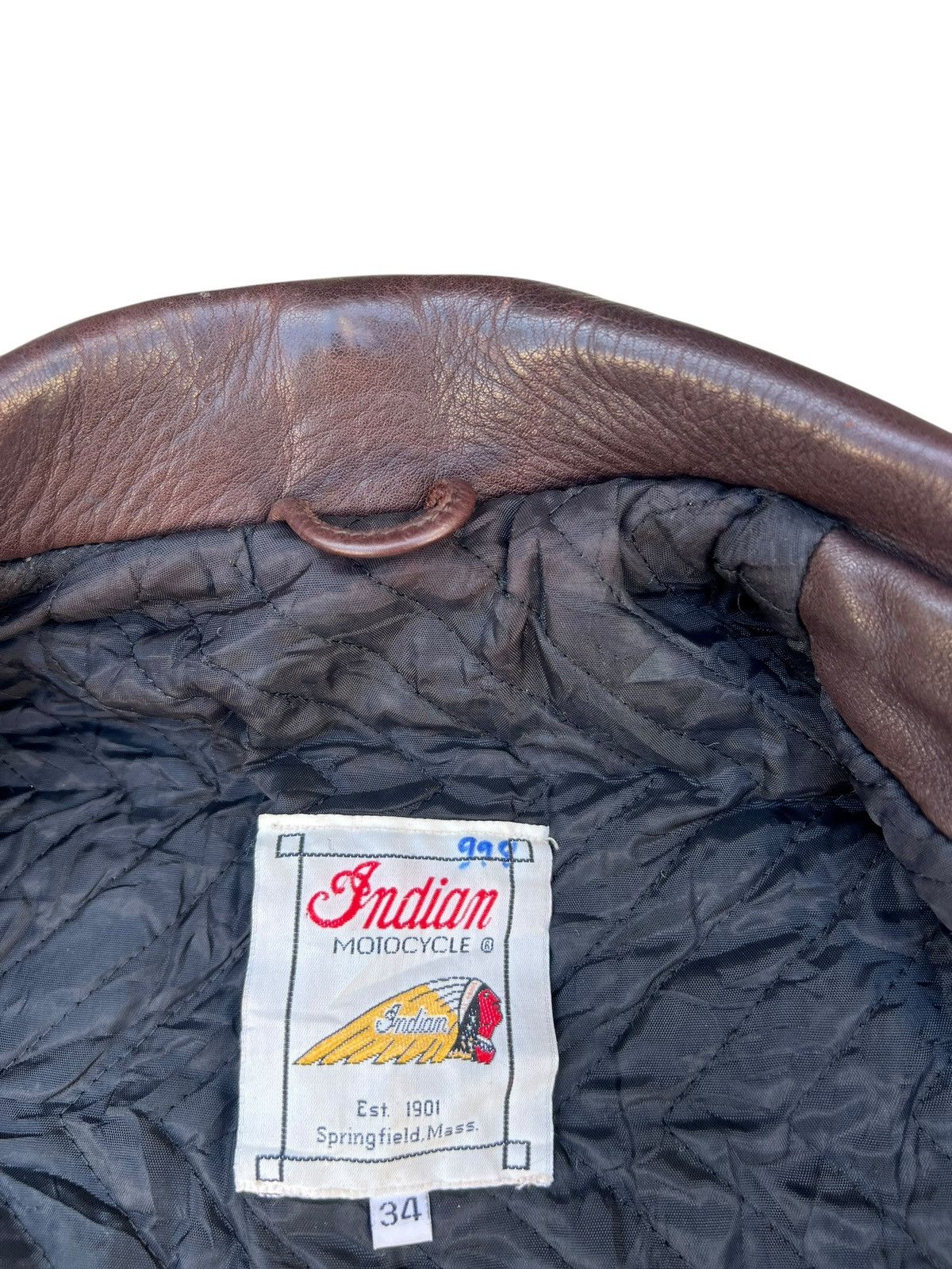 Indian Motorcycle RARE! 60s 70s Indian Motorcycle Embroidery Leather Jacket Size US S / EU 44-46 / 1 - 16 Thumbnail