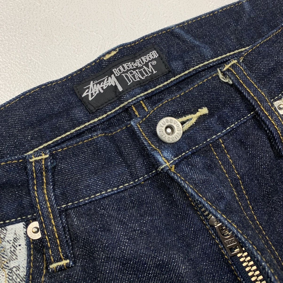 Stussy Stussy rought & rugged workgear printed denim pants Size US 34 / EU 50 - 8 Thumbnail