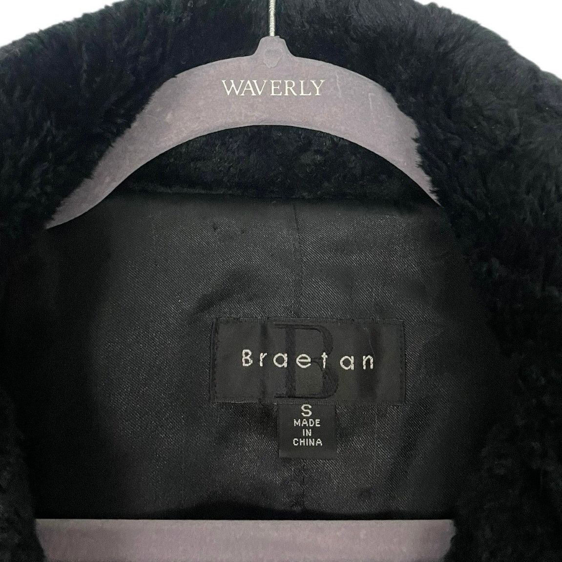 Vintage Braetan Vintage Black Fluffy Faux Fur Button Down Coat Size S / US 4 / IT 40 - 7 Thumbnail