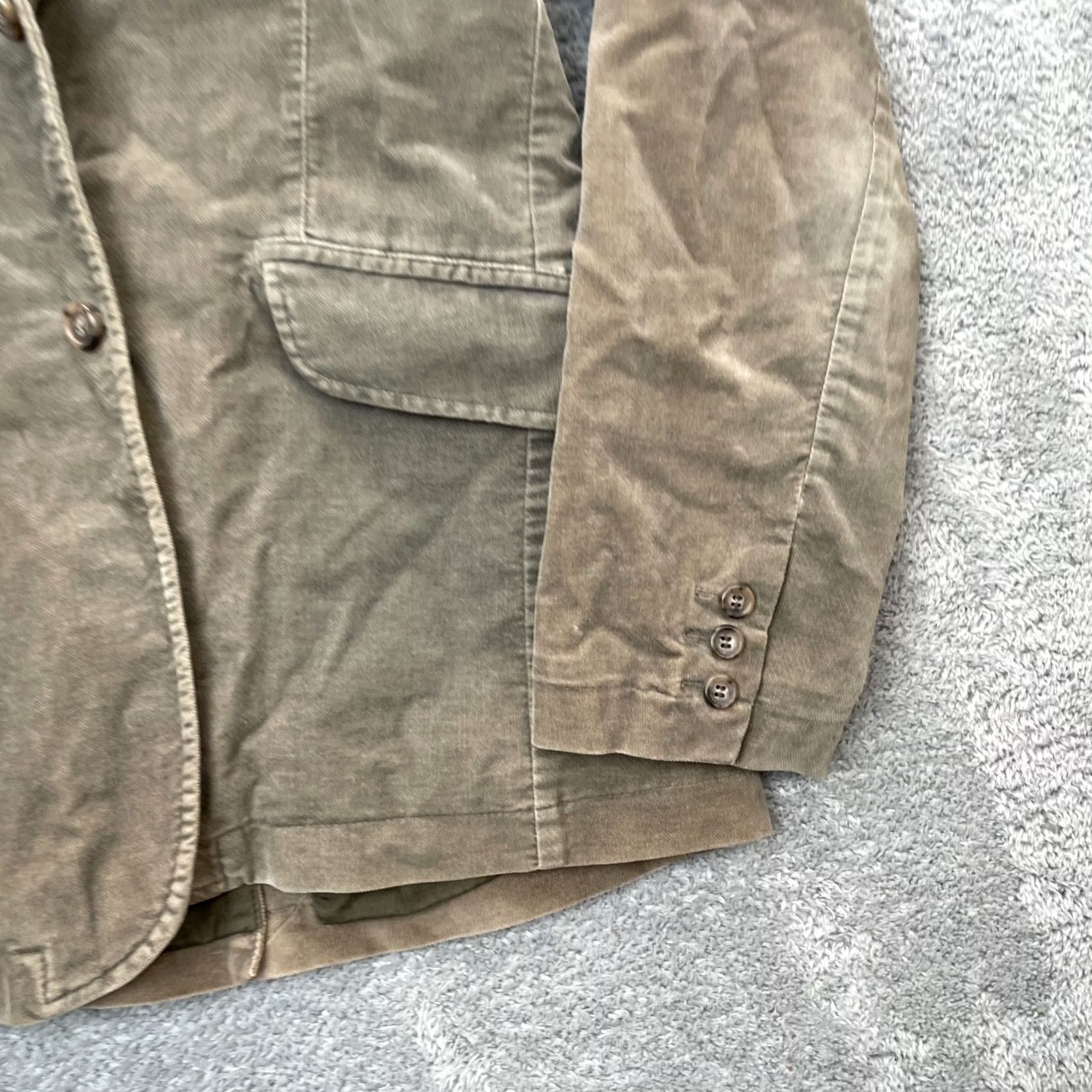 United Colors Of Benetton United Colors of Benetton Blazer Jacket Mens 50 EU 40R US Green Notch Lapel Three-Button Three-Button Button Front Single-Breasted Size 50R - 2 Thumbnail