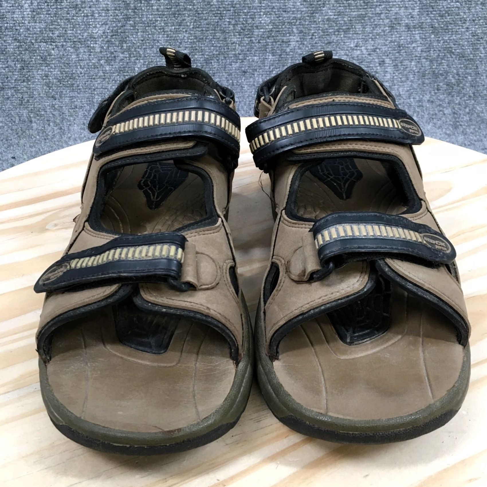Vintage Rock River Sandals Mens 13 Diego Adjustable Strappy Slingback Brown Size ONE SIZE - 4 Thumbnail