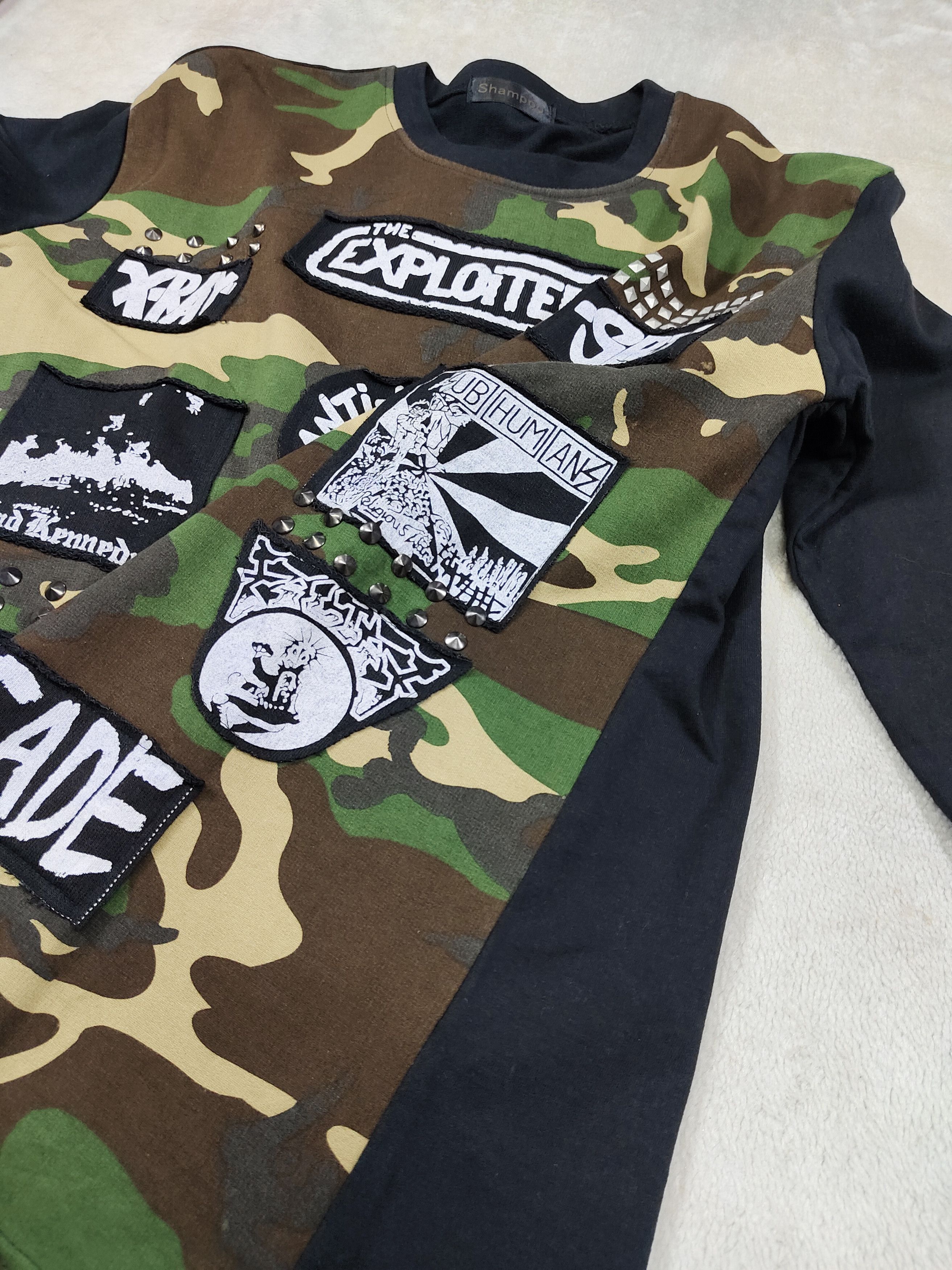 Japanese Brand Shampoo The Exploited Punk Pacth Studded Camouflage Size US M / EU 48-50 / 2 - 5 Thumbnail