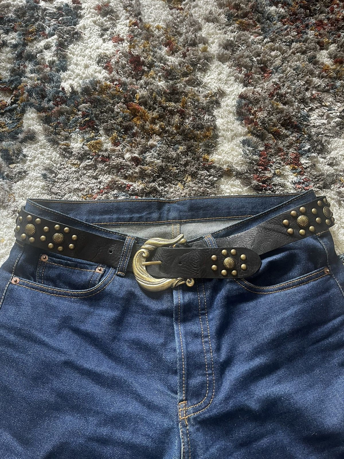 Leather Vintage leather belts Y2k japan style Size ONE SIZE - 3 Thumbnail