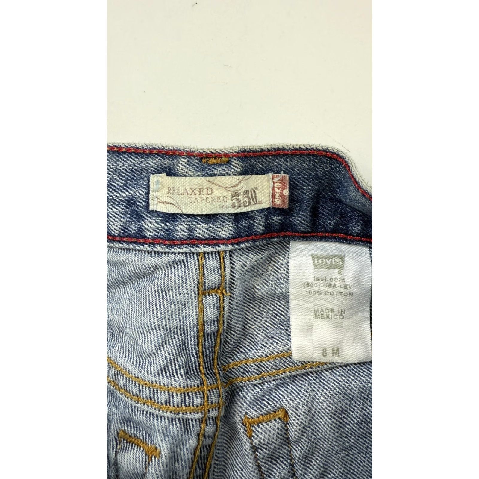 Levi's VINTAGE Levi's 560 Jeans Mens 32x28 Blue Relaxed Tapered Fit Denim Zip Fly Made Mexico Size US 31 - 3 Thumbnail
