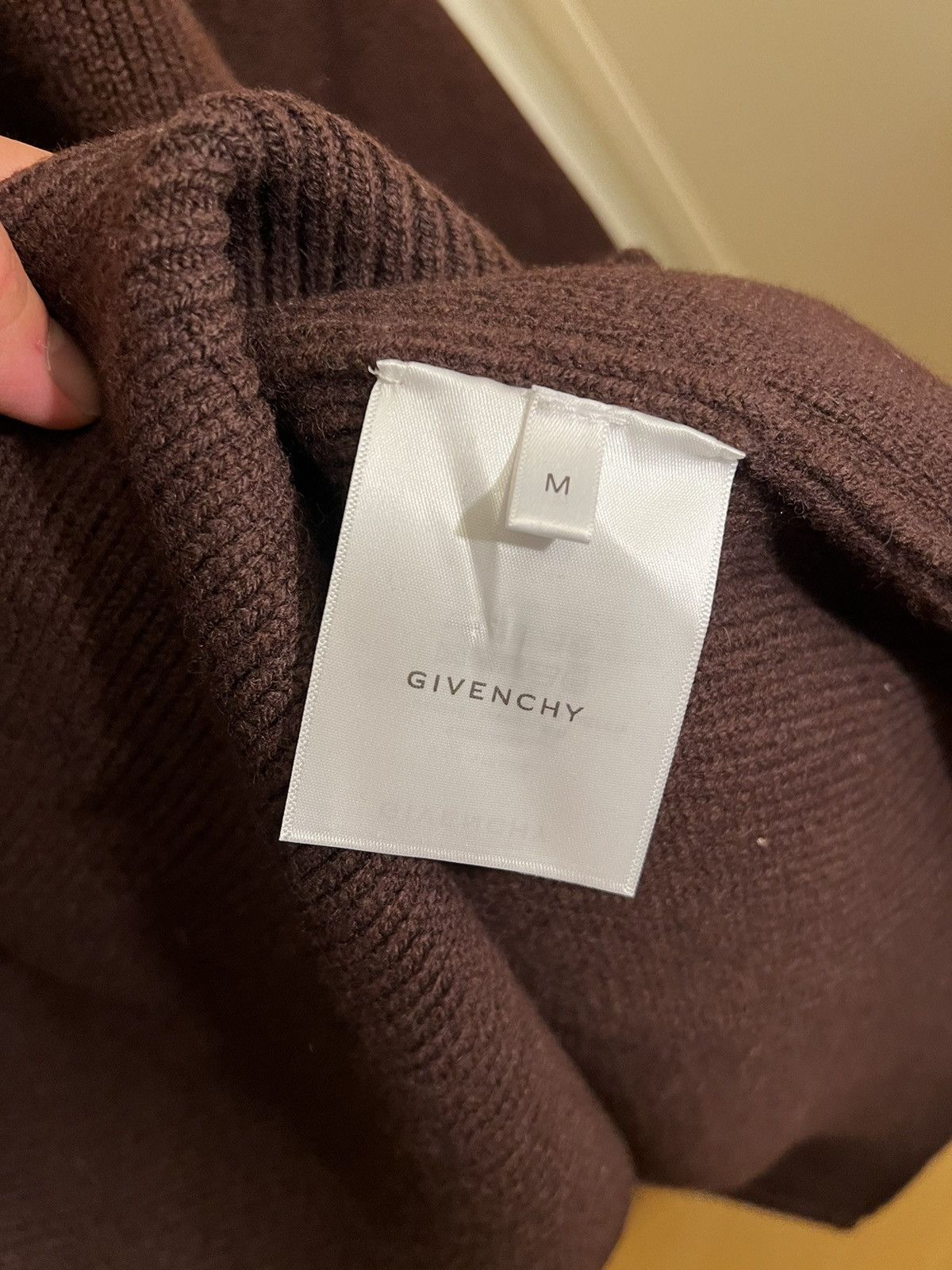 Givenchy × MMW Givenchy Brown Wool Cardigan with Back Zipper Size US M / EU 48-50 / 2 - 5 Thumbnail