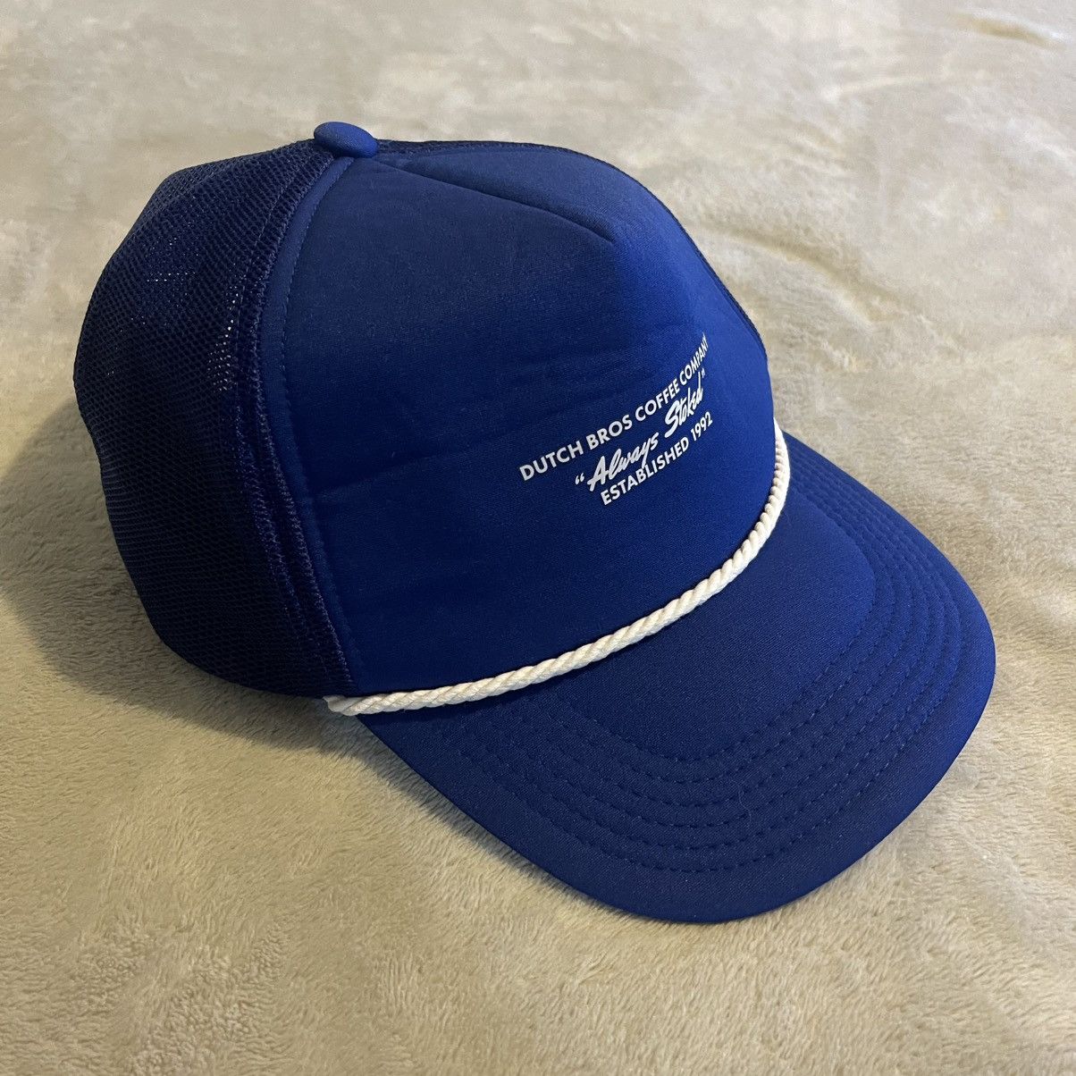 Other Dutch Bros Coffee Cap Men One Size Blue Trucker Hat Employee Size ONE SIZE - 2 Thumbnail