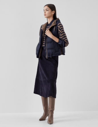 Brunello Cucinelli o1la1rc1a0325 Wool Sweater in Midnight Blue Size M / US 6-8 / IT 42-44 - 4 Thumbnail