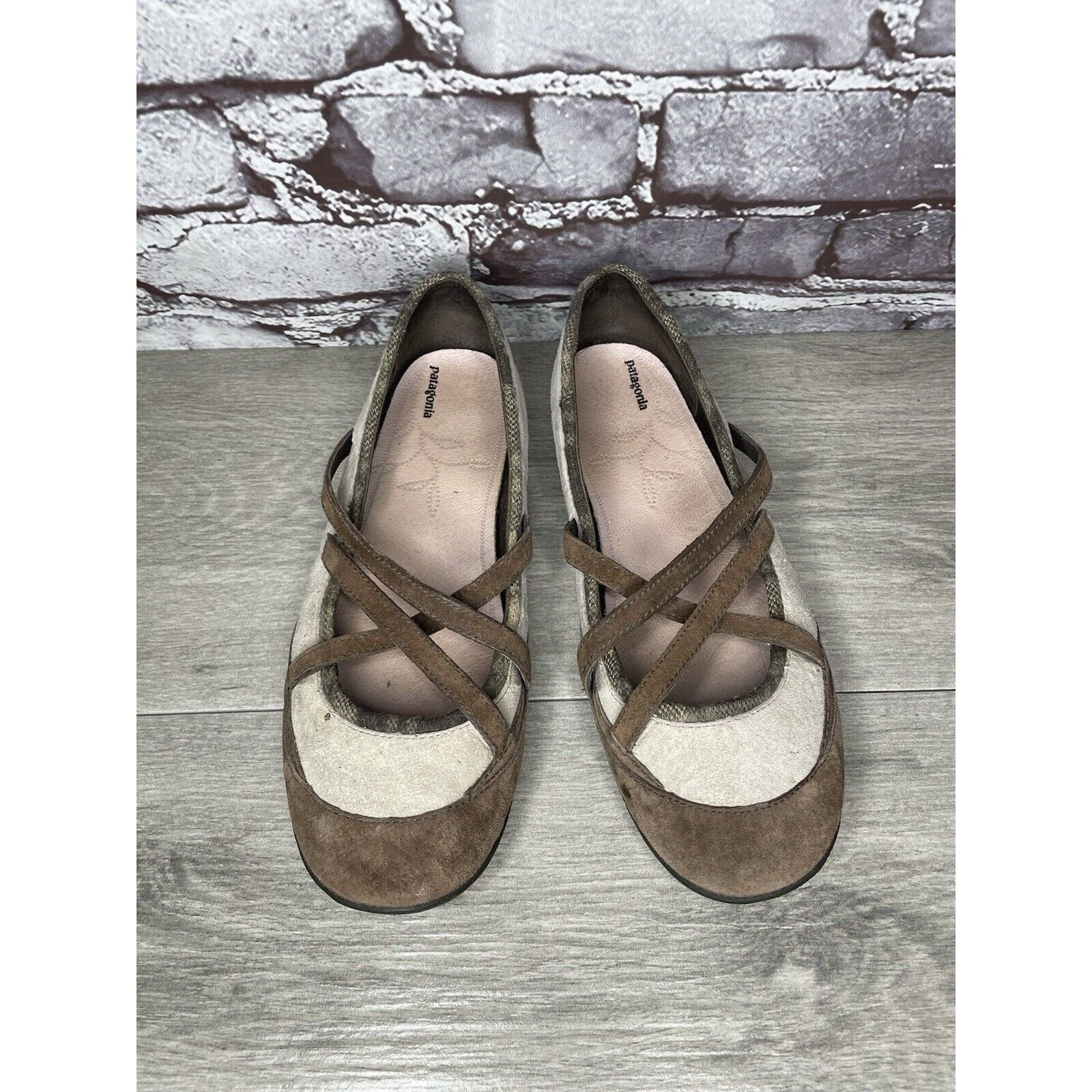 Patagonia Patagonia Beige Suede Brown Maryjane Strap Comfort Shoes Wom Size US 8 / IT 38 - 11 Thumbnail