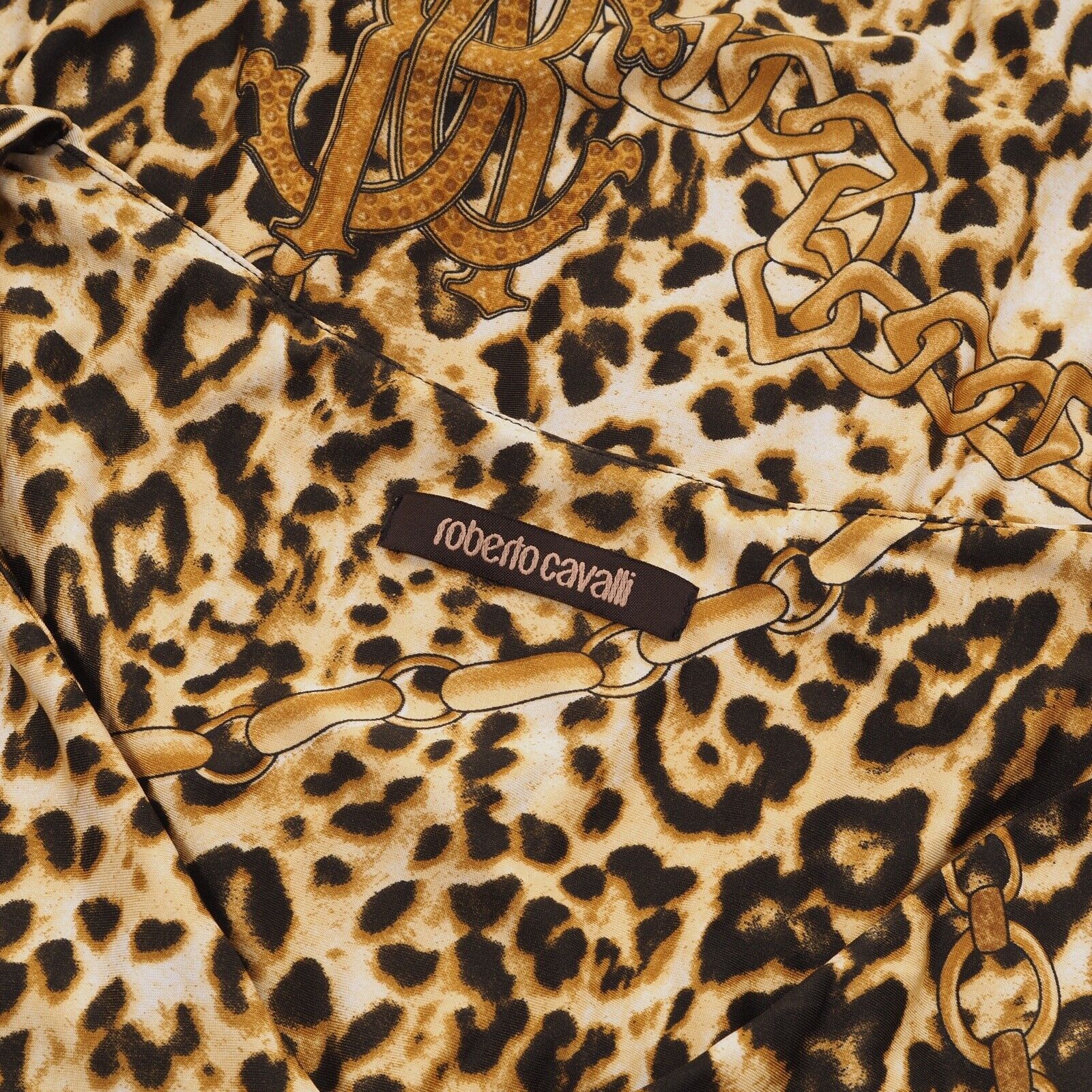 Roberto Cavalli Roberto Cavalli Animal Print Bodycon Mini Viscose Dress Size S / US 4 / IT 40 - 4 Thumbnail