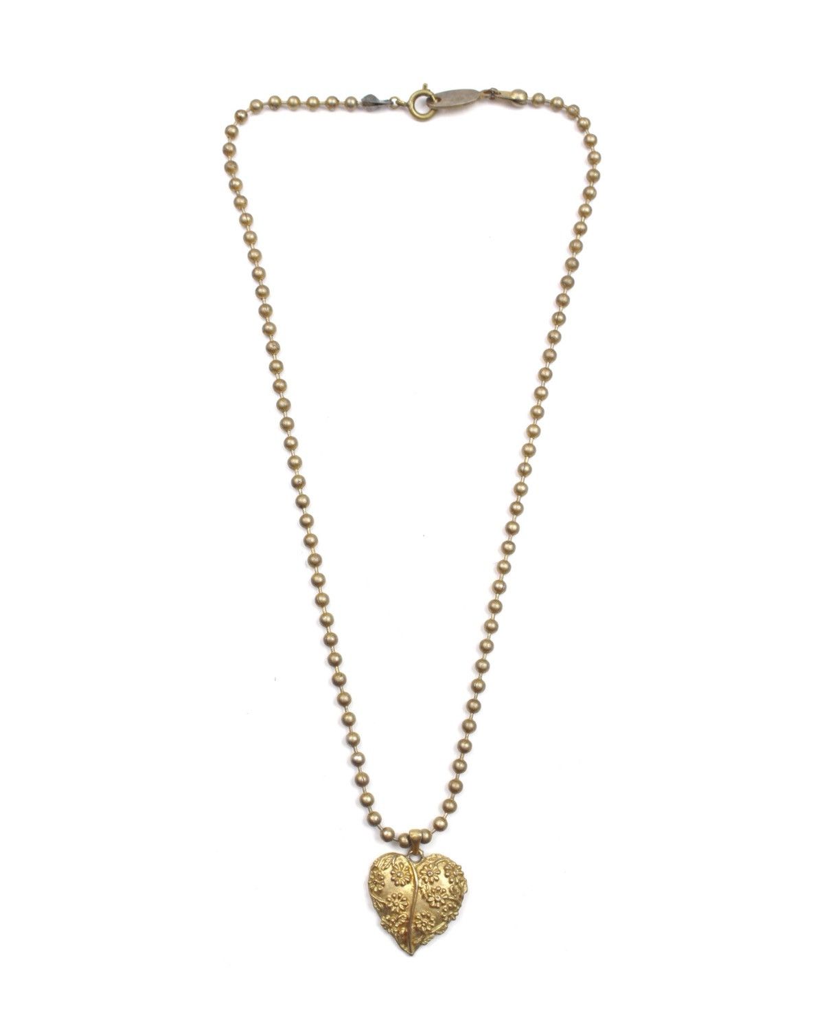 Hysteric Glamour 2000S JAPANESE MADE GILDED BLOOM HEART BALL CHAIN NECKLACE Size ONE SIZE - 2 Thumbnail