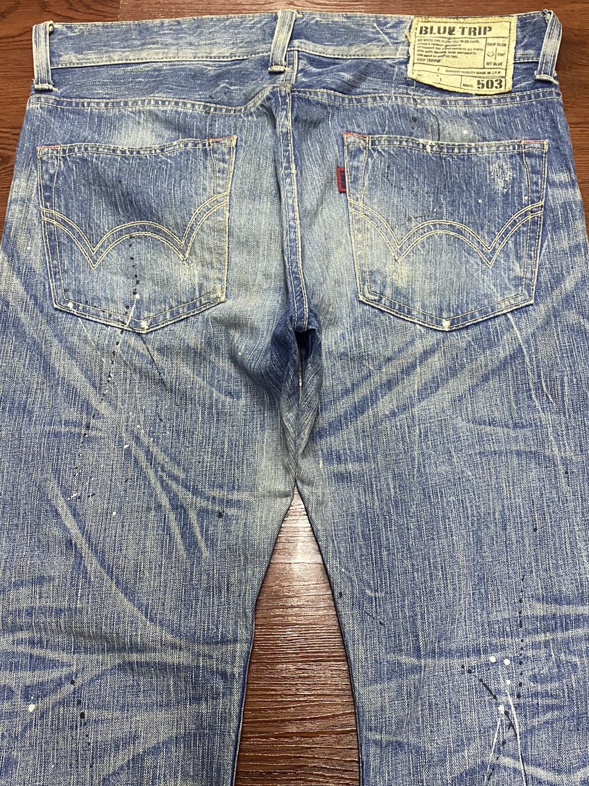 Japanese Brand Vintage Japanese Brand Edwin Blue Trip Flare Jeans Size US 37 - 4 Thumbnail
