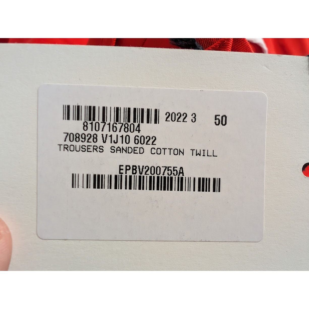 Bottega Veneta o1rshd1 Cotton Twill Sanded Trouser in Red Size US 34 / EU 50 - 23 Thumbnail