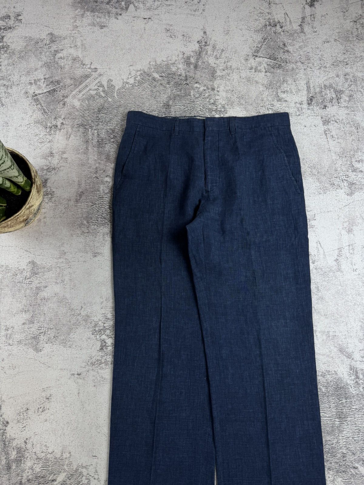Etro Etro Milano 100% Linen 48R Size Classic Blue Men’s Blazer Jacket Trousers Suit Size 48R - 19 Thumbnail