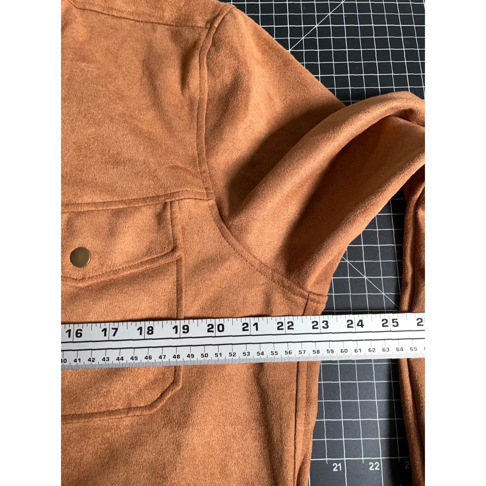 Frye VINTAGE Frye Shirt Jacket Brown L Large Faux Suede Button-Up Collared Long Sleeve Size US L / EU 52-54 / 3 - 5 Thumbnail