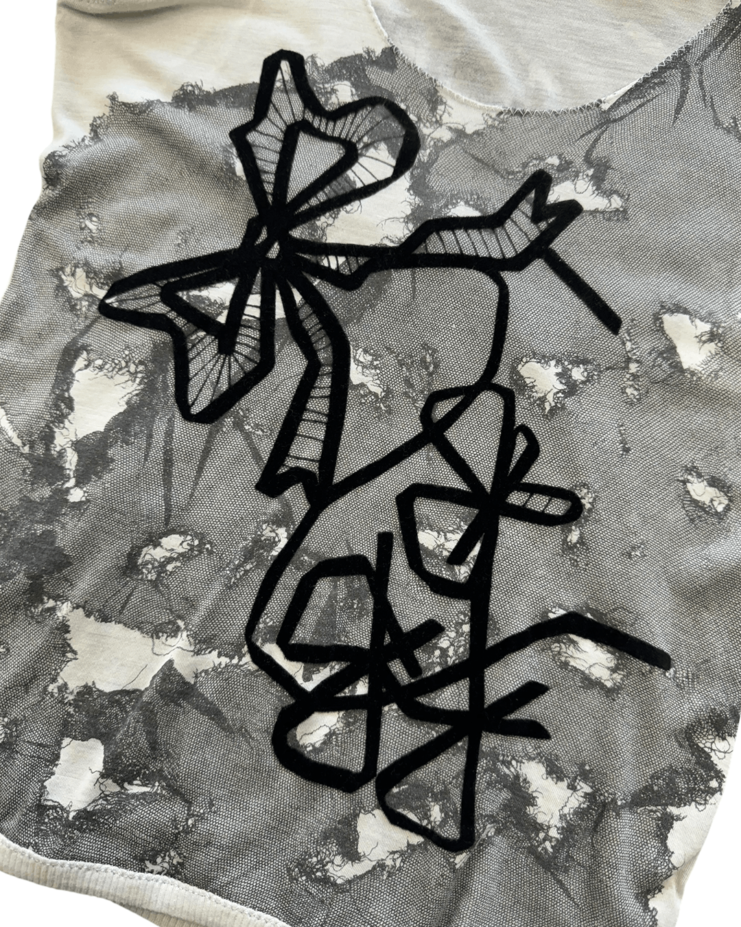 Dior Christian Dior by Galliano AW06 Lace Printed Cut Out T-shirt Size XS / US 0-2 / IT 36-38 - 6 Thumbnail