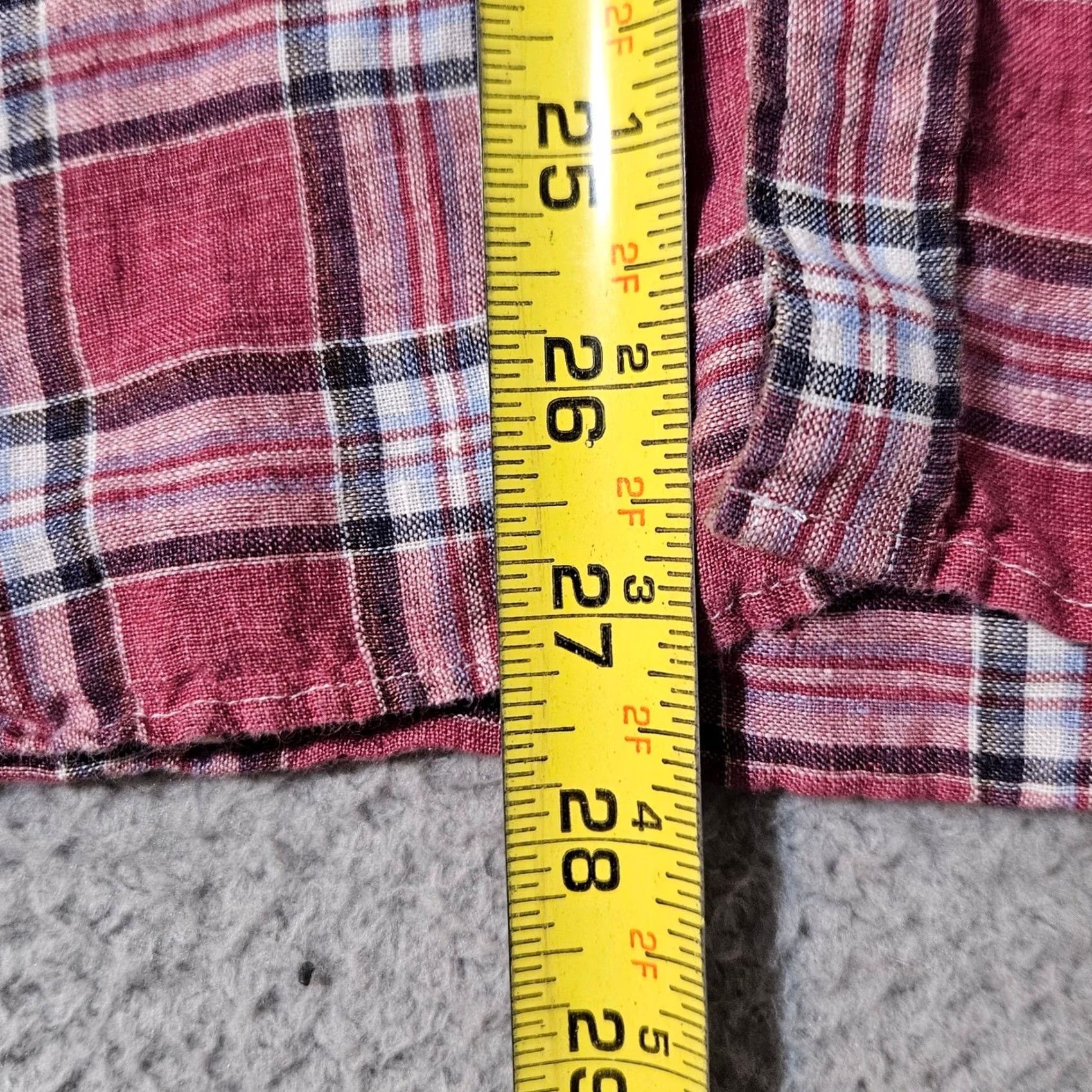 Murano Murano Baird McNutt Linen Shirt Men's Medium Red Plaid Checkered Button Down Size US M / EU 48-50 / 2 - 5 Thumbnail