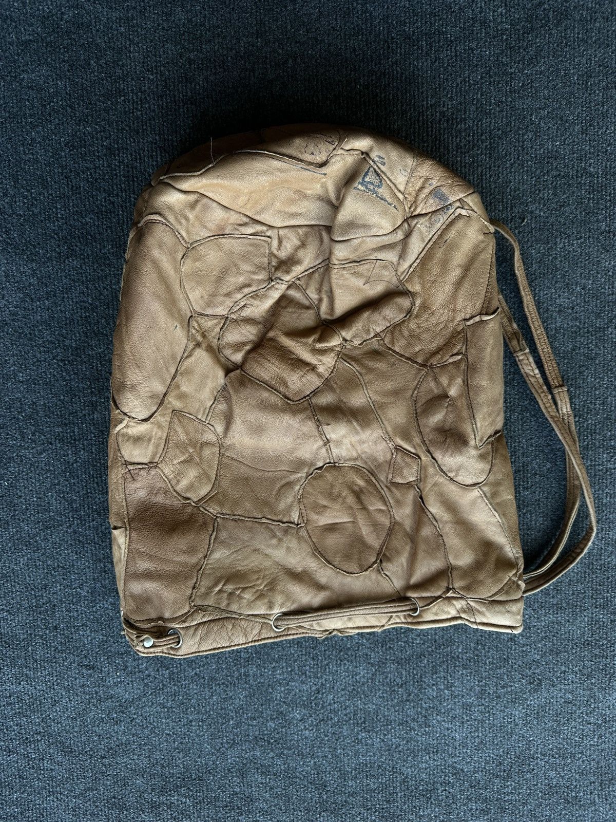 Other 🚨Y2K AVANT-GARDE🚨 LEATHER PATCHWORK Japan style hand bag 90s Size ONE SIZE - 7 Thumbnail