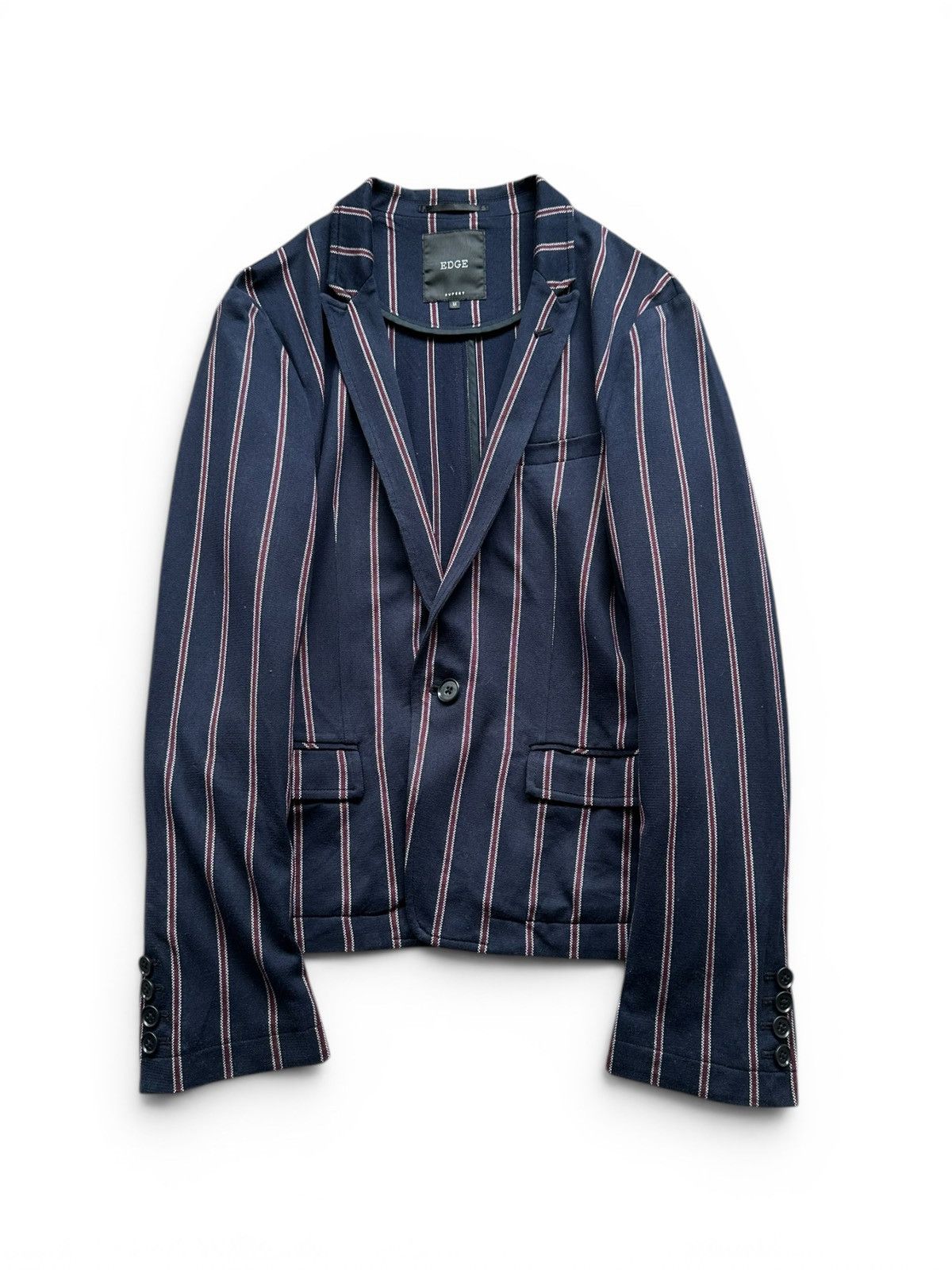 If Six Was Nine 2010's EDGE Rupert Japan pinstripe Vkei blazer Size US M / EU 48-50 / 2 - 1 Thumbnail