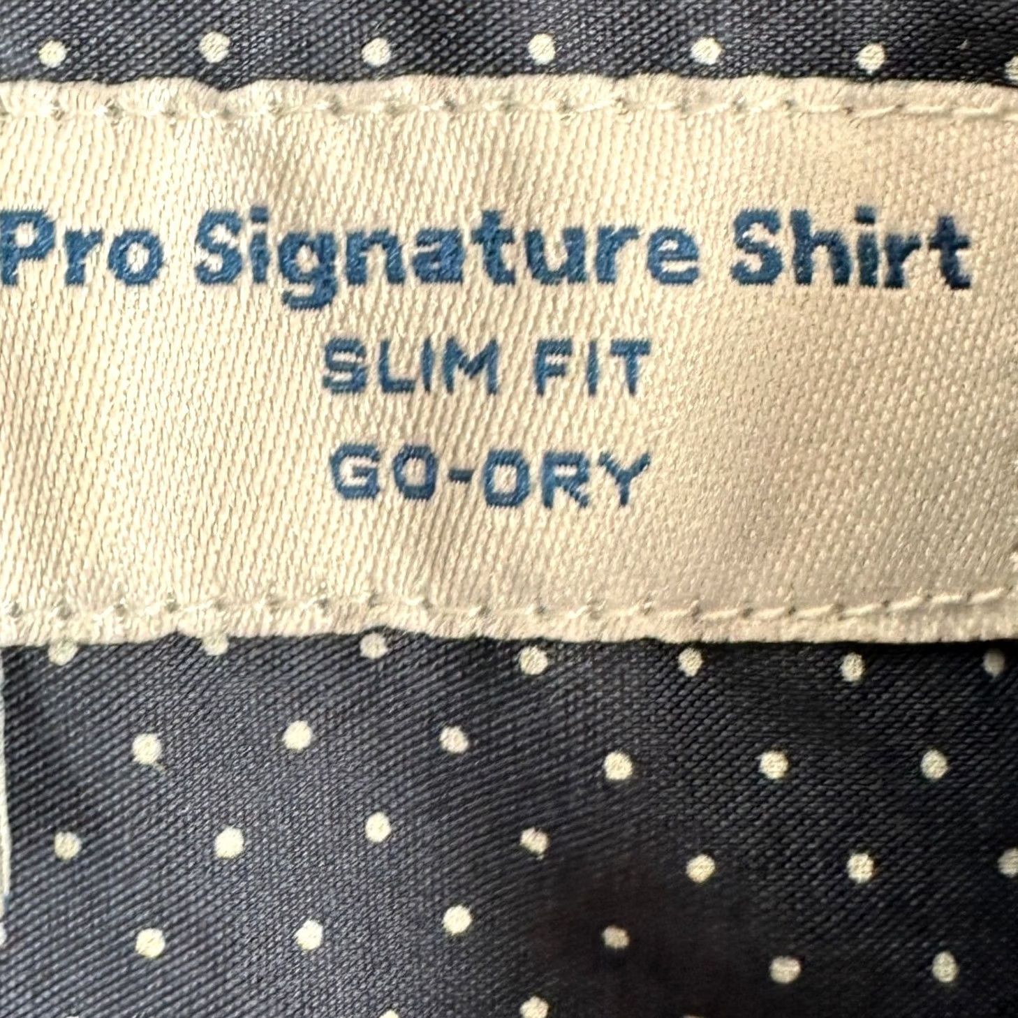 Old Navy Old Navy Shirt Men XL Button-Up Polka Dot Blue White Slim Vintage? No – Regular Fit Long Sleeve 19.5 neck Collared Dress Shirt NEW Size 46R - 5 Thumbnail
