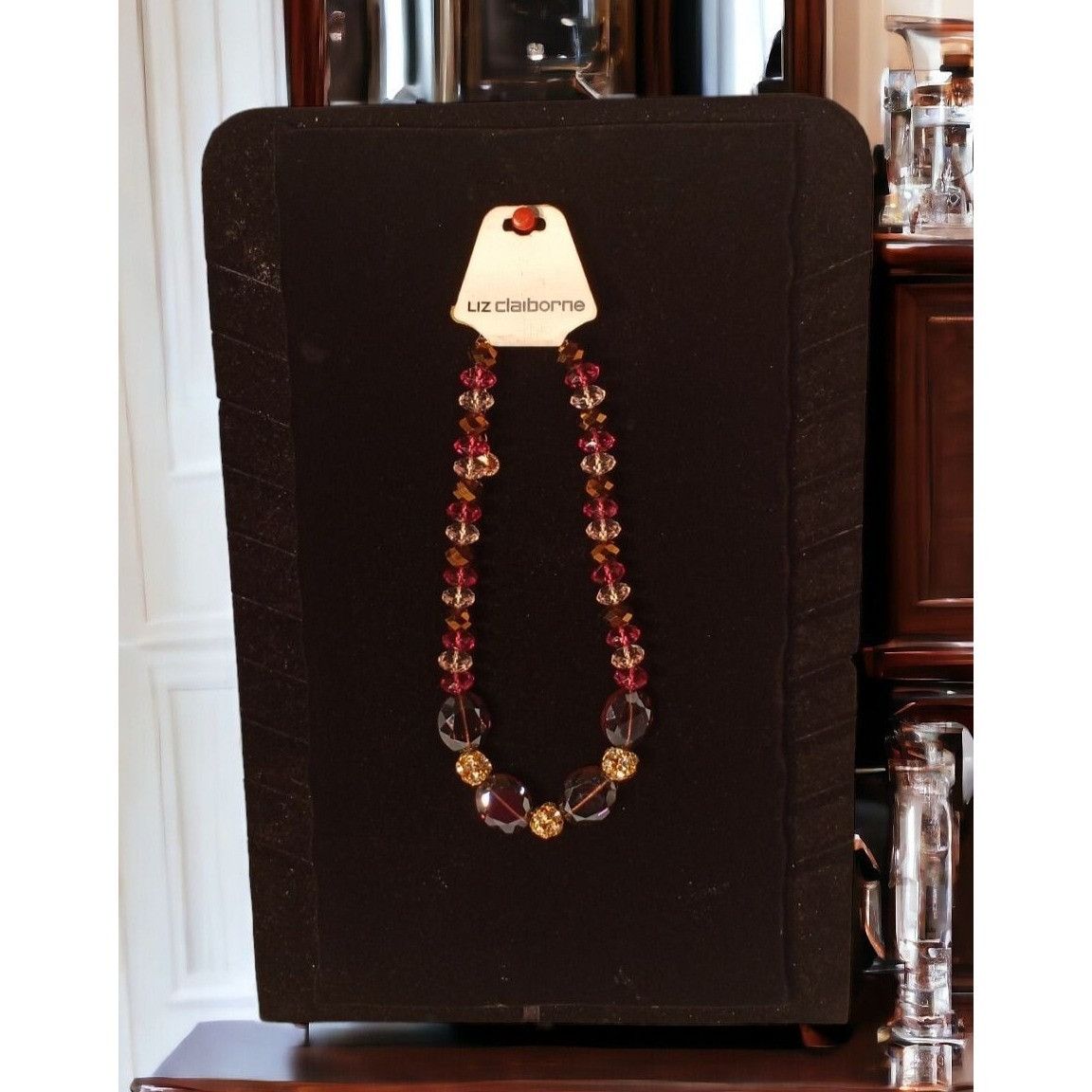 Other Liz Claiborne Necklace with Translucent Amber, Purple, Clear Size ONE SIZE - 1 Thumbnail