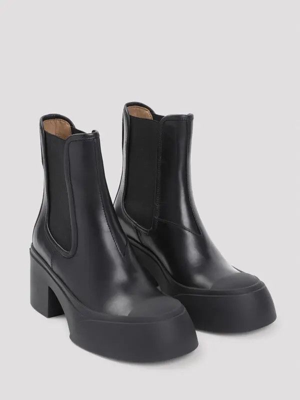 Marni o1w1db11225 Flat Ankle Boots in Black Size US 10 / IT 40 - 3 Thumbnail