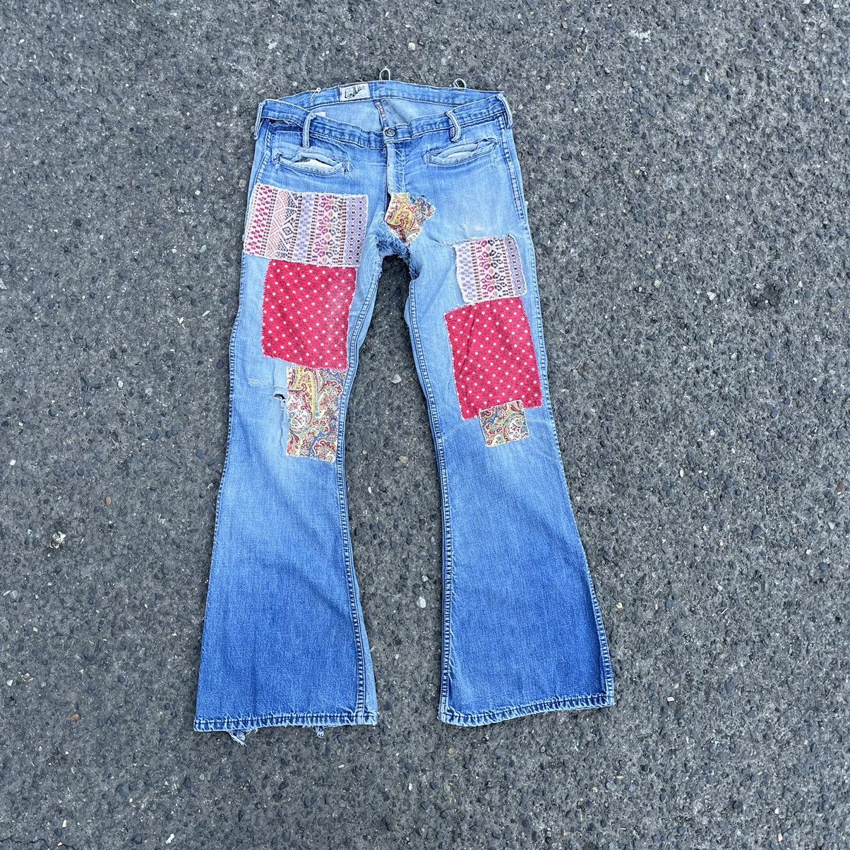 Vintage Vintage 1970s Landlubber patchwork bell bottom jeans | Grailed