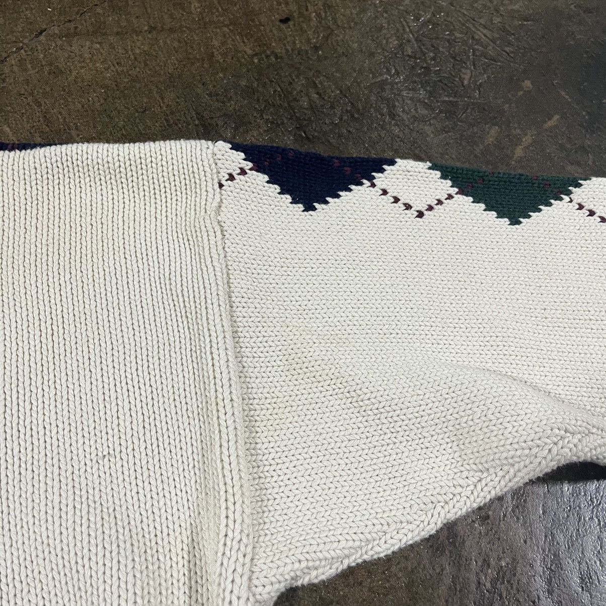 Tommy Hilfiger × Vintage Vintage Tommy Hilfiger 90s Argyle Pattern Pullover Sweater Size US M / EU 48-50 / 2 - 10 Thumbnail
