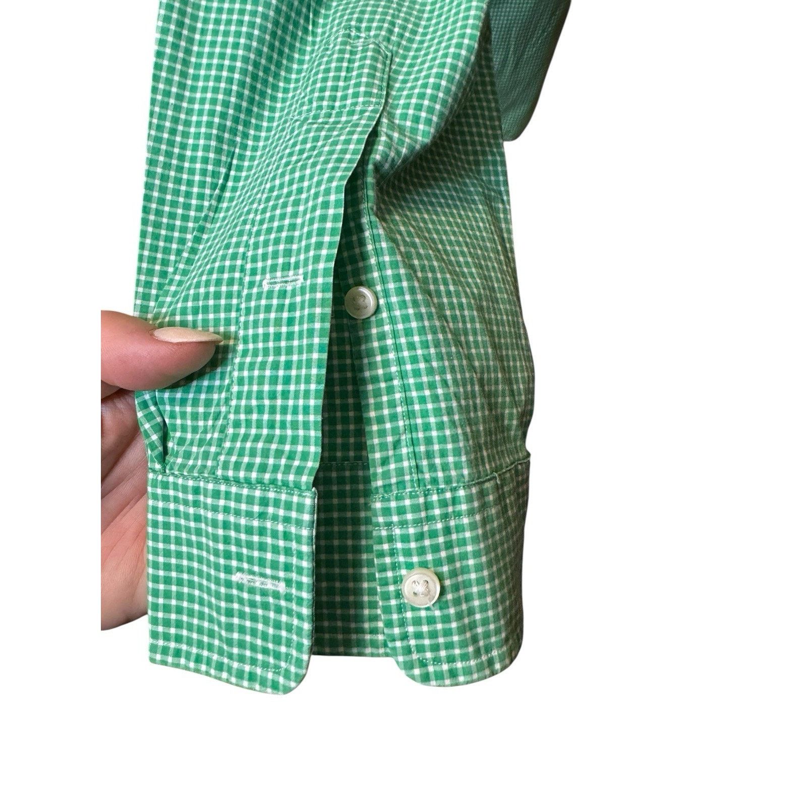 Ralph Lauren Ralph Lauren Green Check Button Down Classic Fit Dress Shirt Size US XL / EU 56 / 4 - 4 Thumbnail
