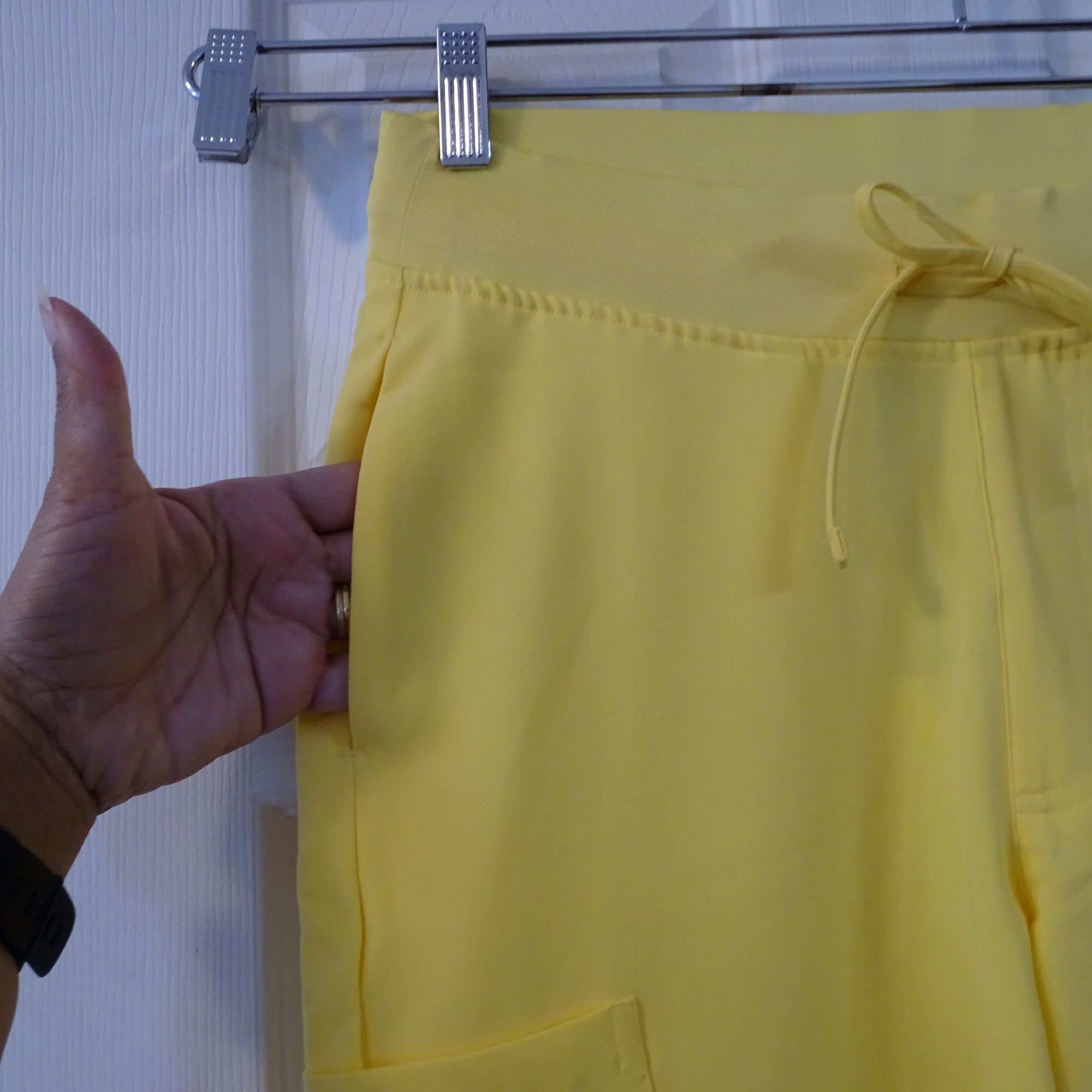 Other Mandala Cargo Yellow Scrub Pants Women Size S TALL Stretch Size 30" / US 8 / IT 44 - 12 Thumbnail