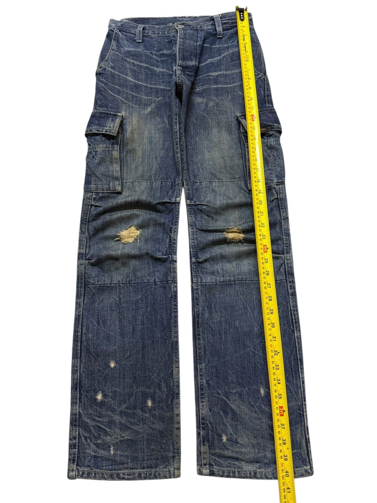 Hysteric Glamour Vintage Hysteric Glamour Thunder Wash Distress Cargo Jeans Size US 28 / EU 44 - 11 Thumbnail