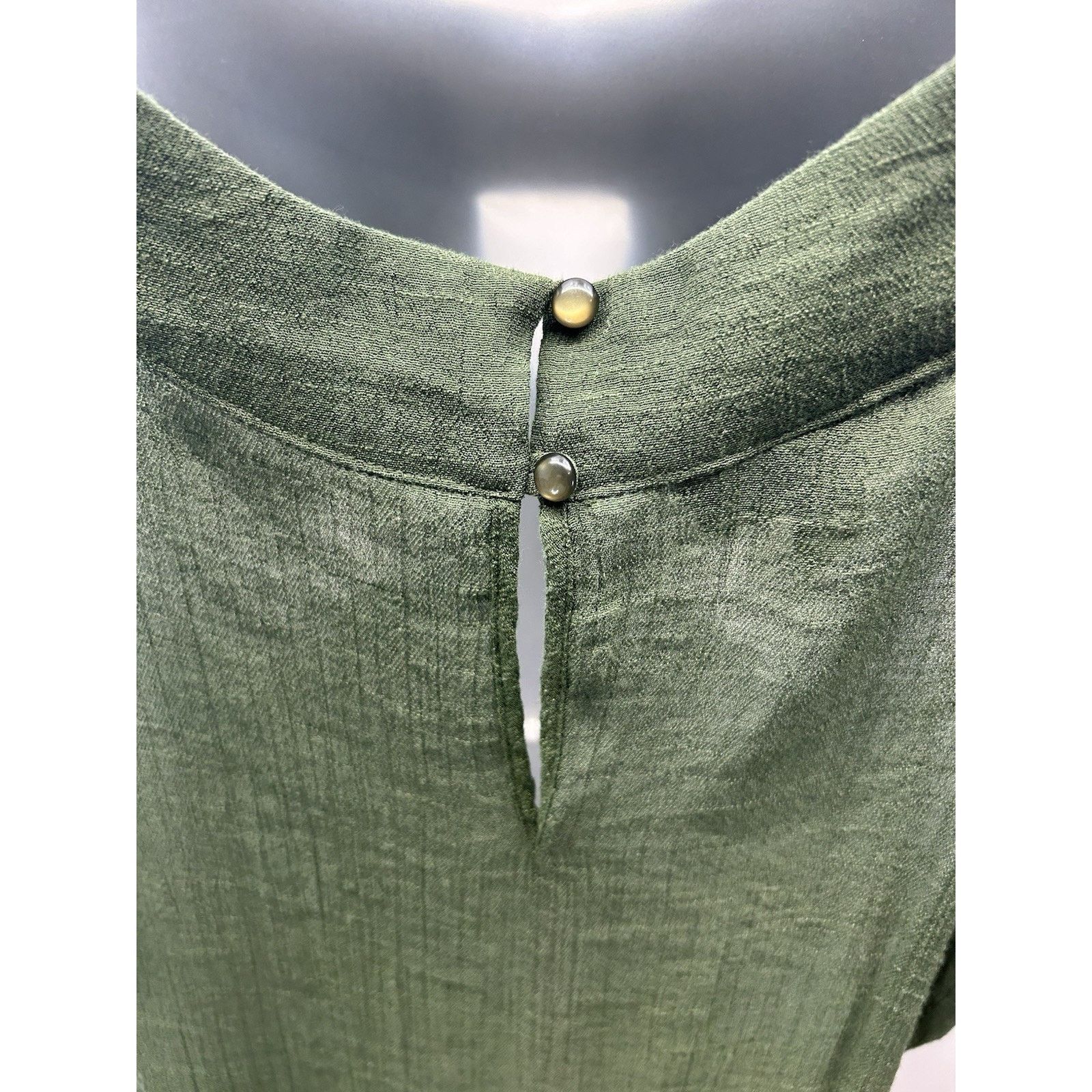 Other AB Studio Beaded Embellished Gauze M Asymmetrical Hem Green Size L / US 10 / IT 46 - 3 Thumbnail
